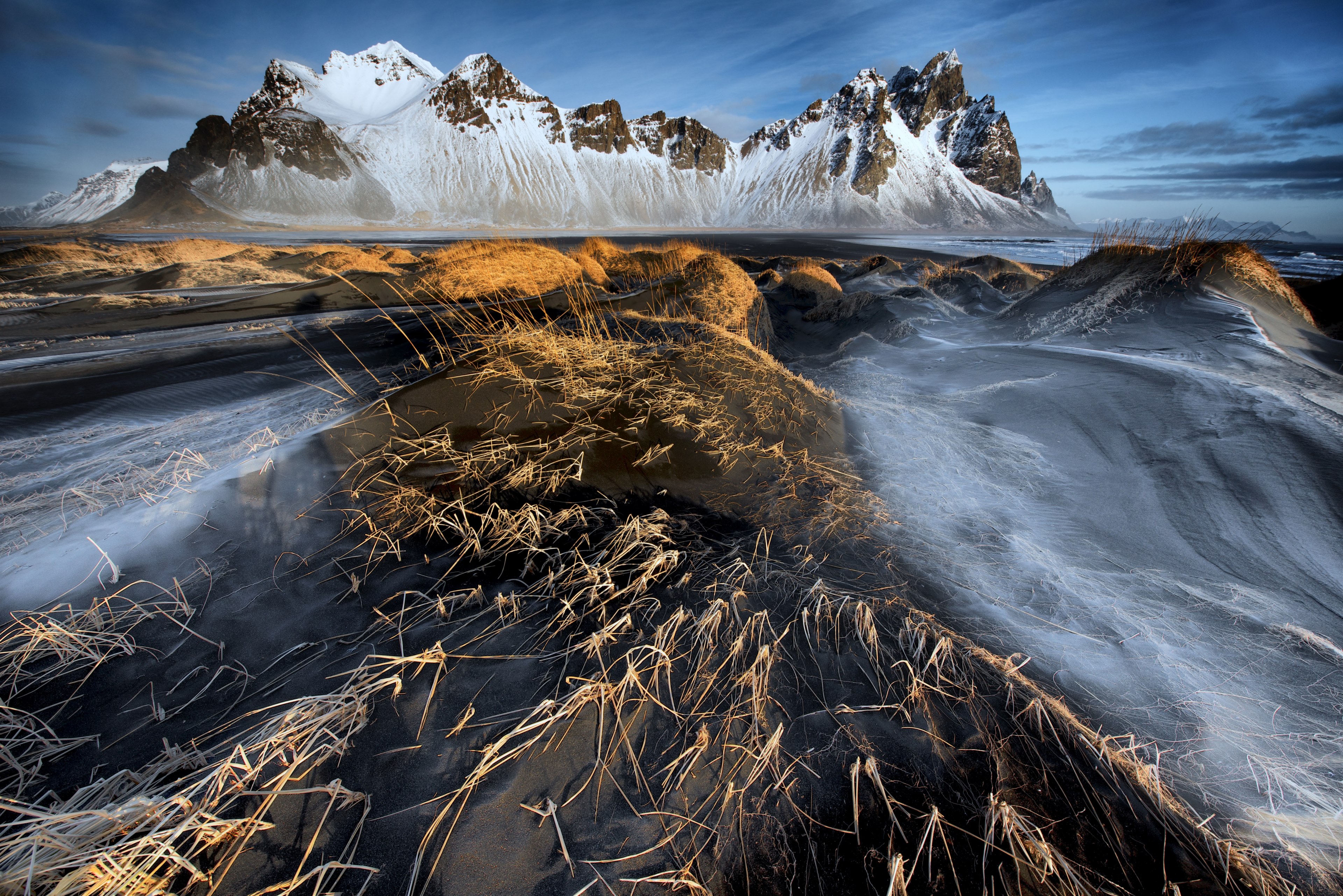 frosted dunes and shattered peaks 4k, HD Wallpaper