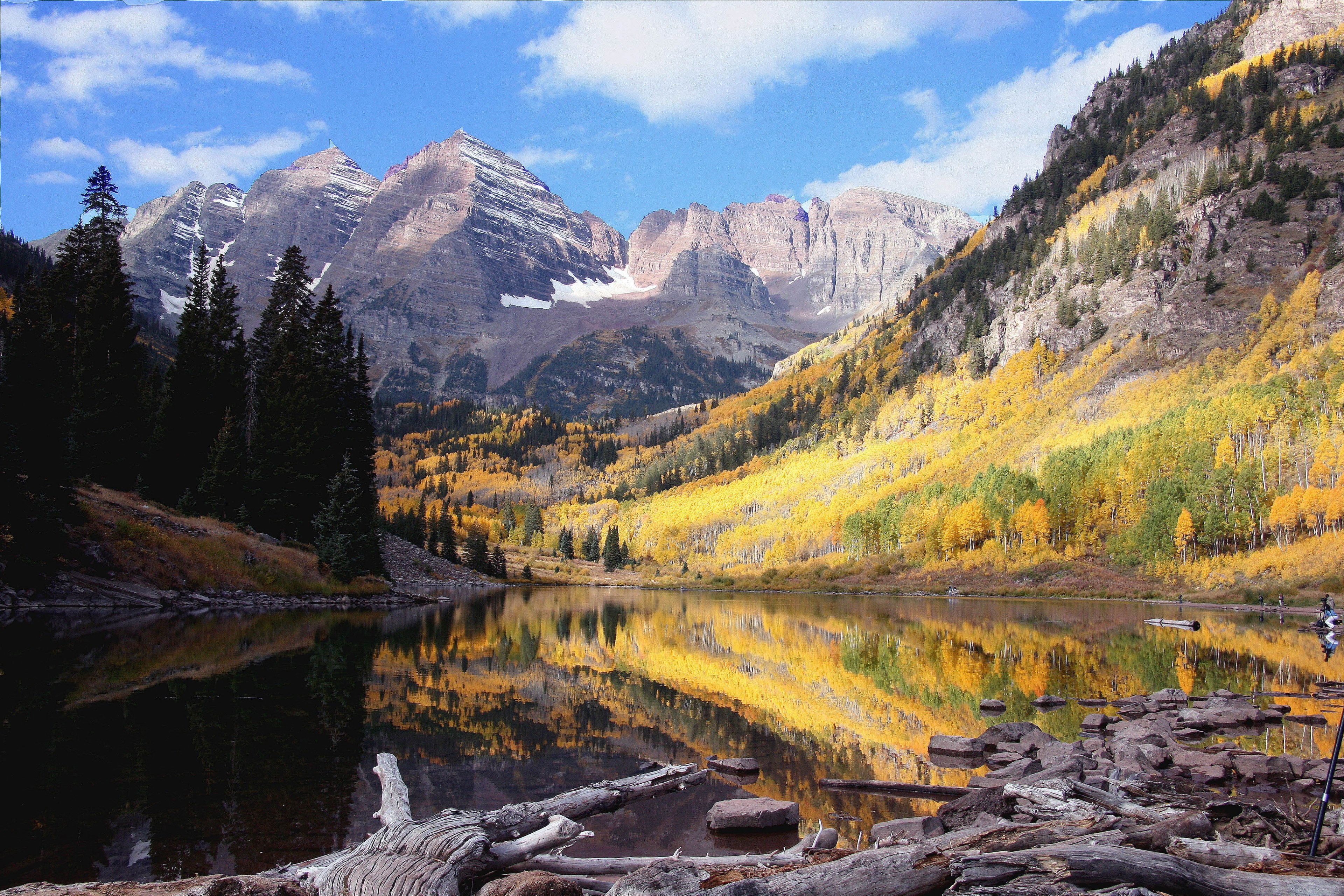 maroon bells colorado 4k, HD Wallpaper