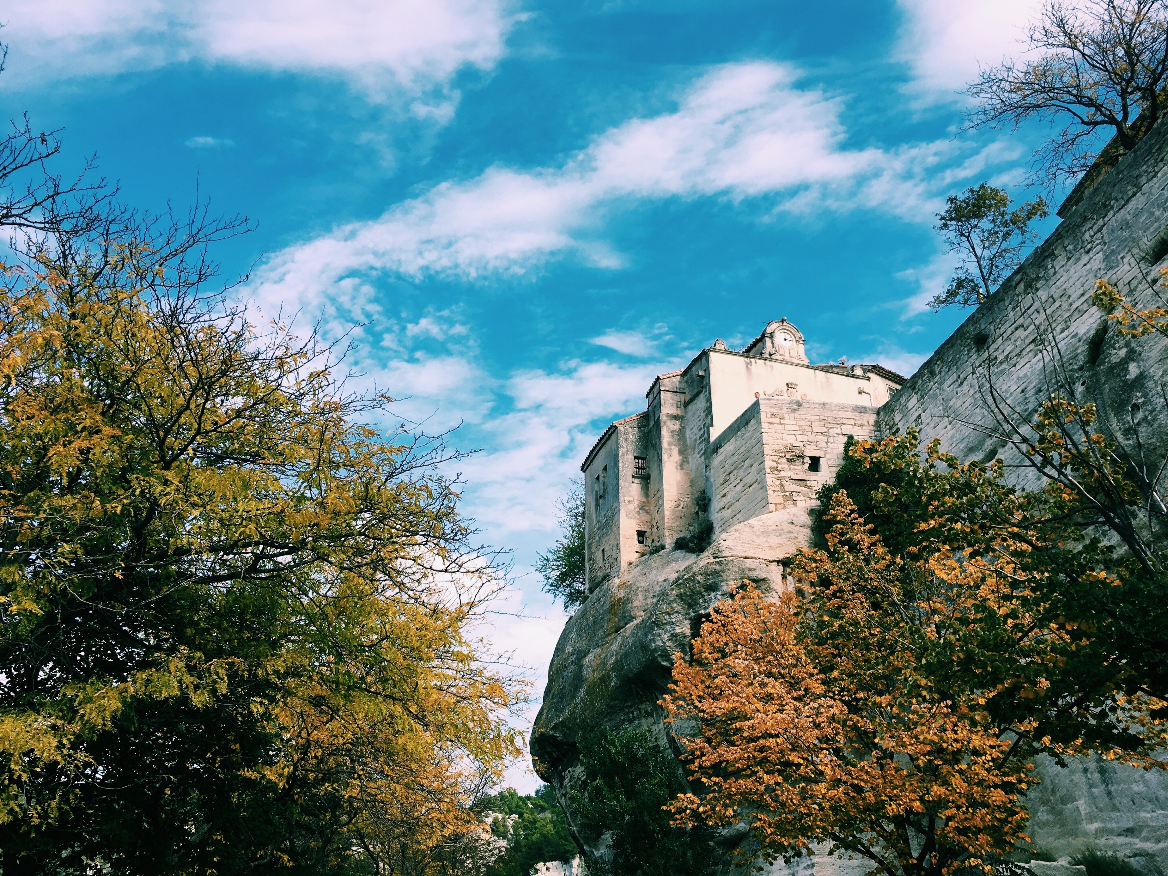 castle tree rock and fortress 4k, HD Wallpaper