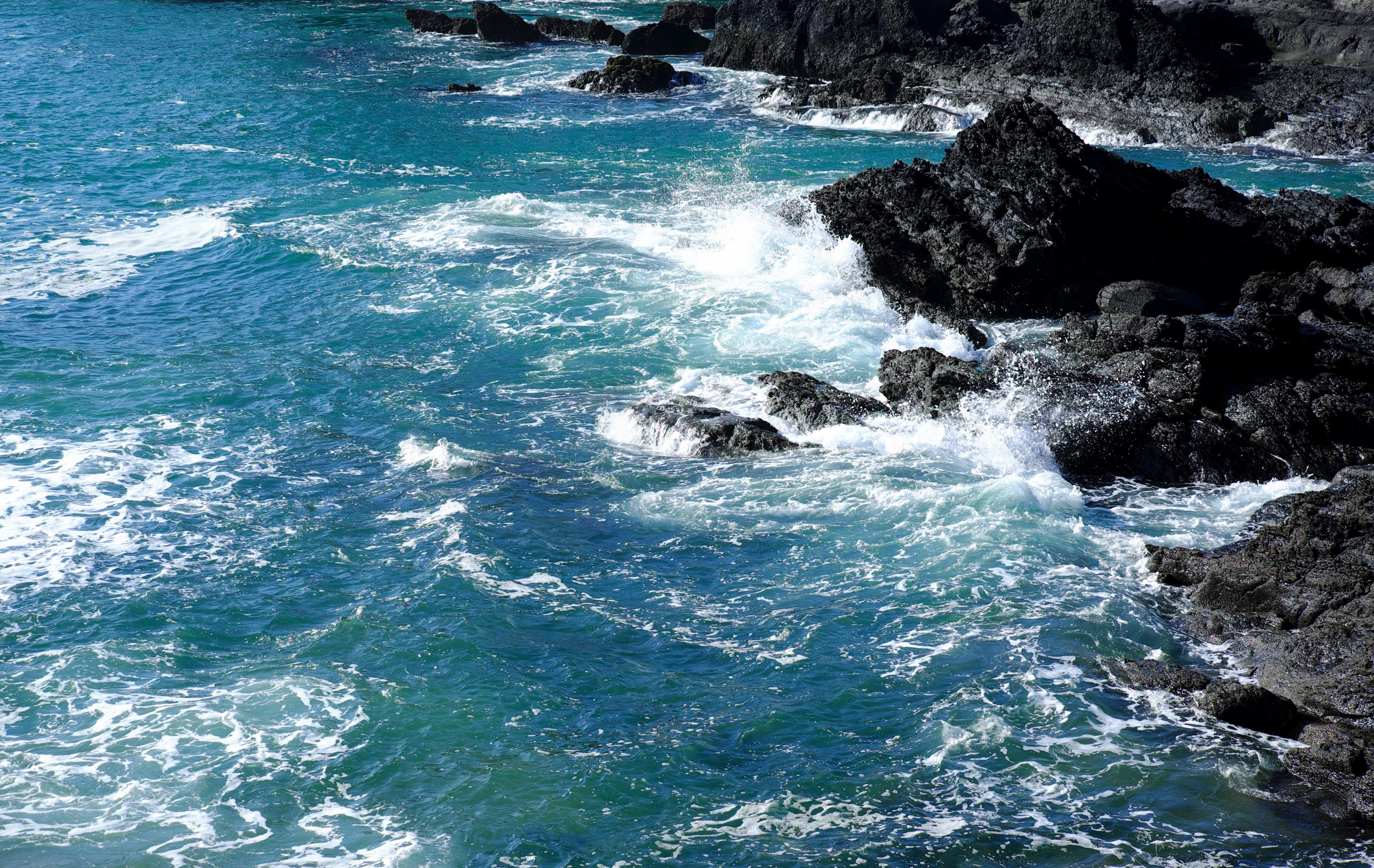 movement water seaside and rock 4k, HD Wallpaper