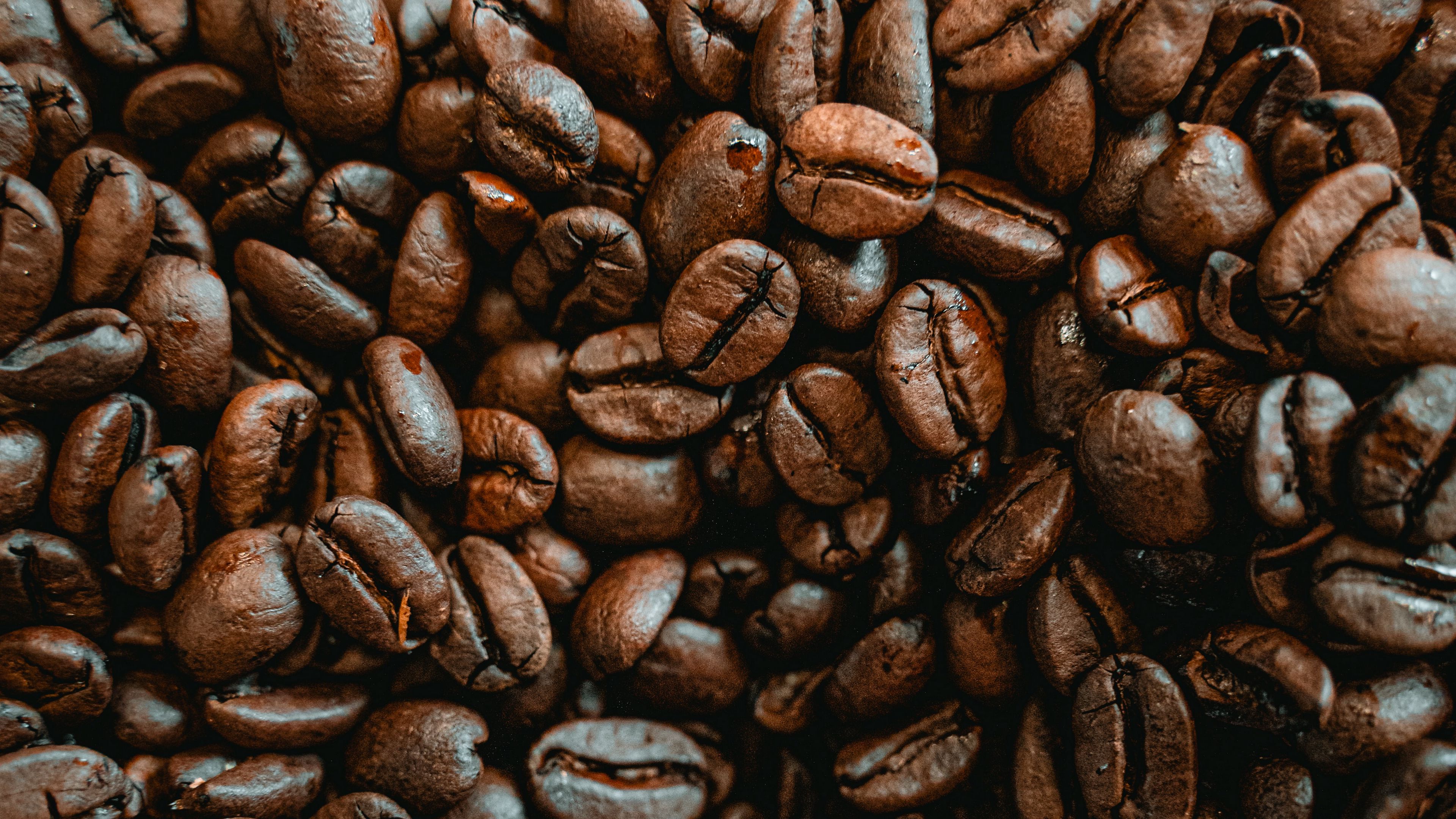 coffee, coffee beans, pattern, 4k, HD Wallpaper