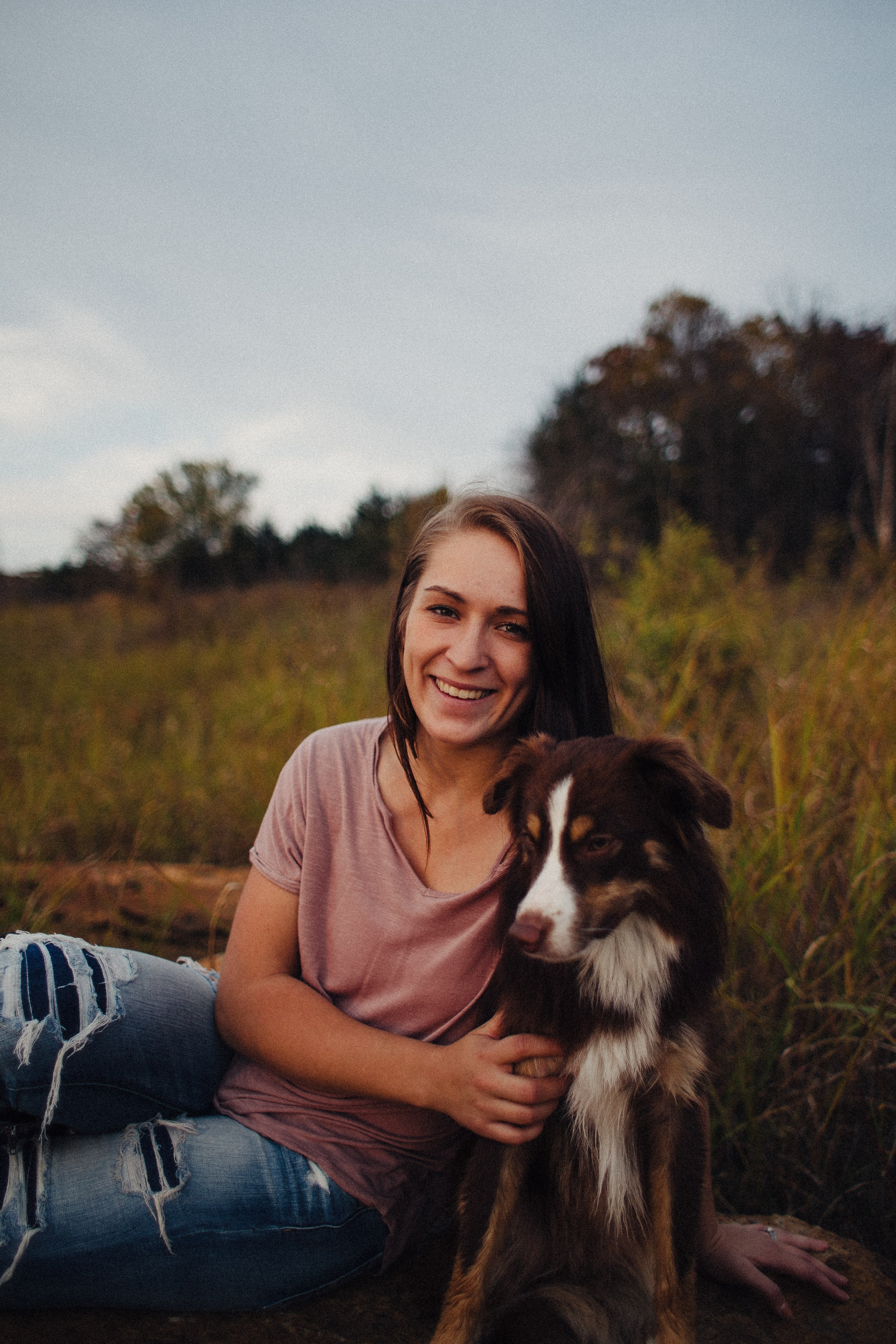 woman female girl and dog hd, 4k, Phone HD Wallpaper