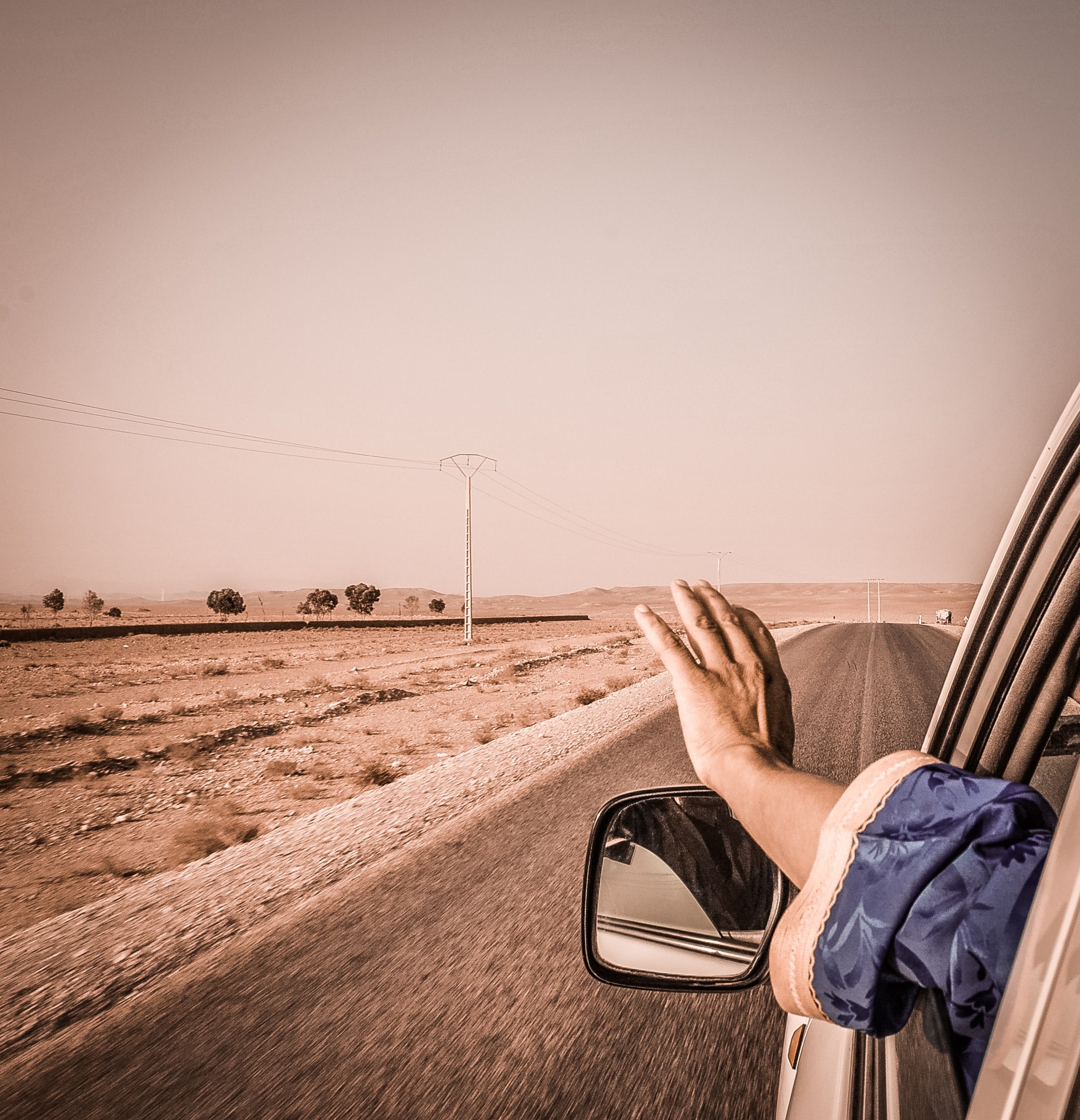 hand driver desert and ouarzazate hd, 4k, Phone HD Wallpaper