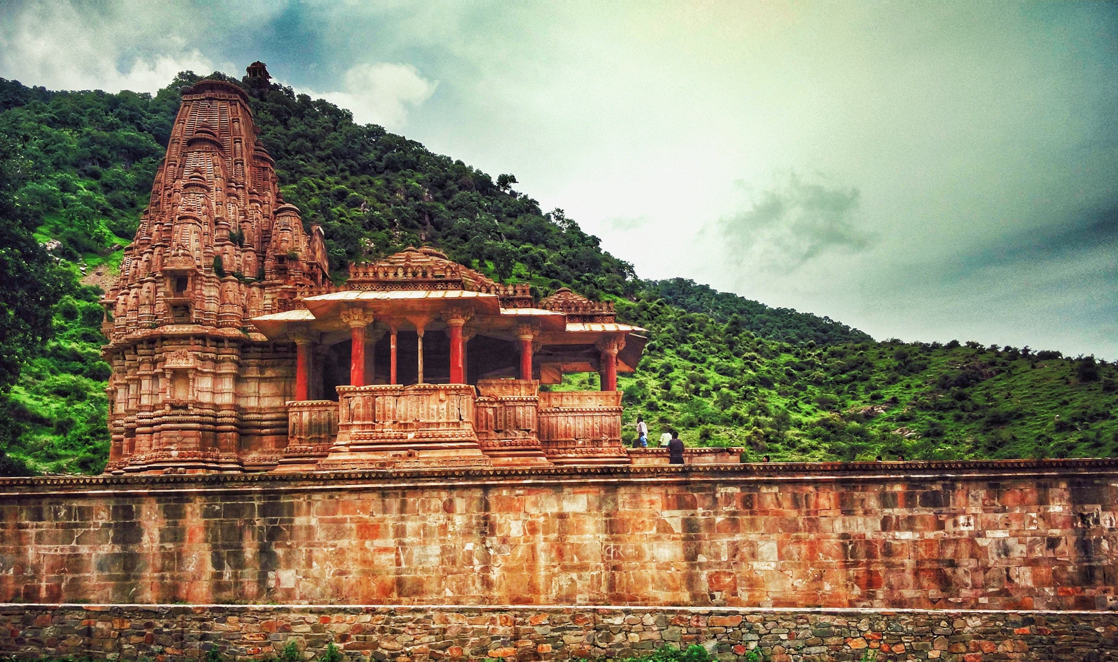 shiva temple at bhanghar fort 4k, HD Wallpaper