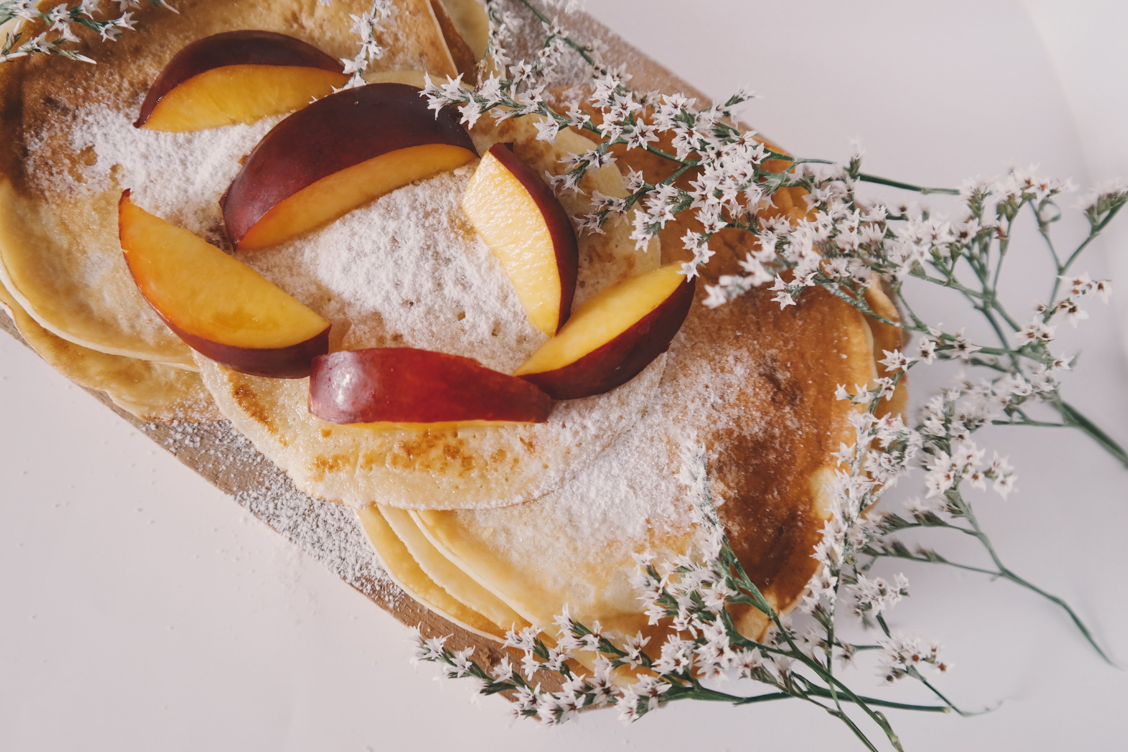 pancake powdered sugar sweet and dessert 4k, HD Wallpaper