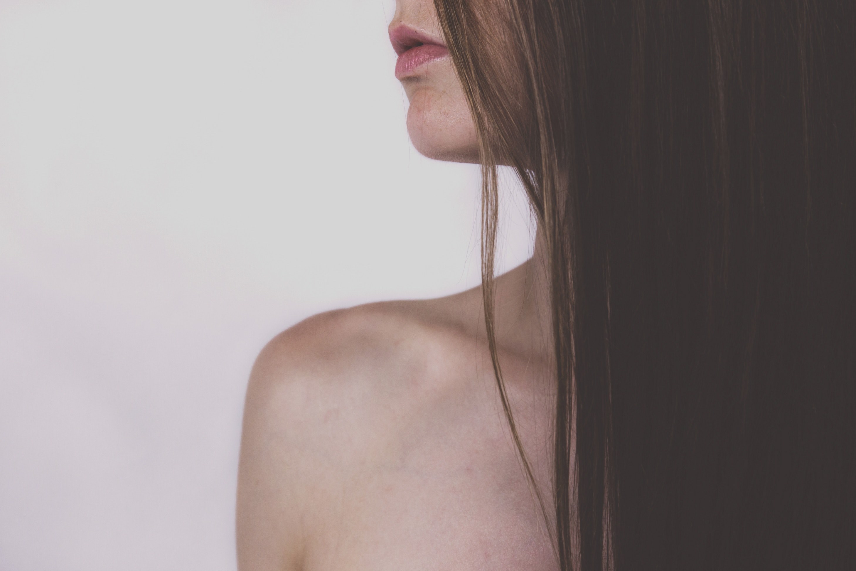 woman shoulder brunette and body 4k, HD Wallpaper