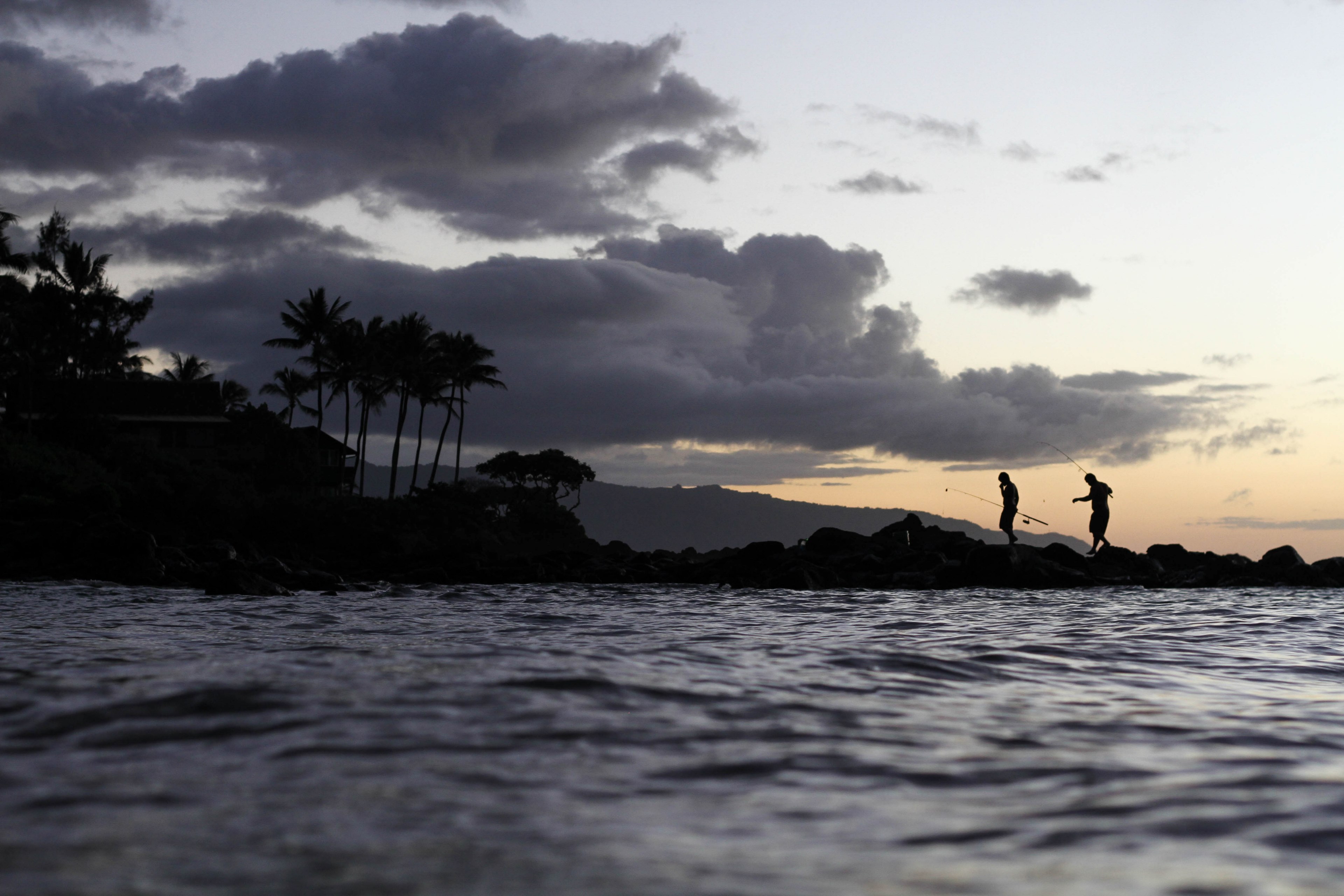 people out in the ocean in hawaii, _hawaii beach ocean 4k, HD Wallpaper