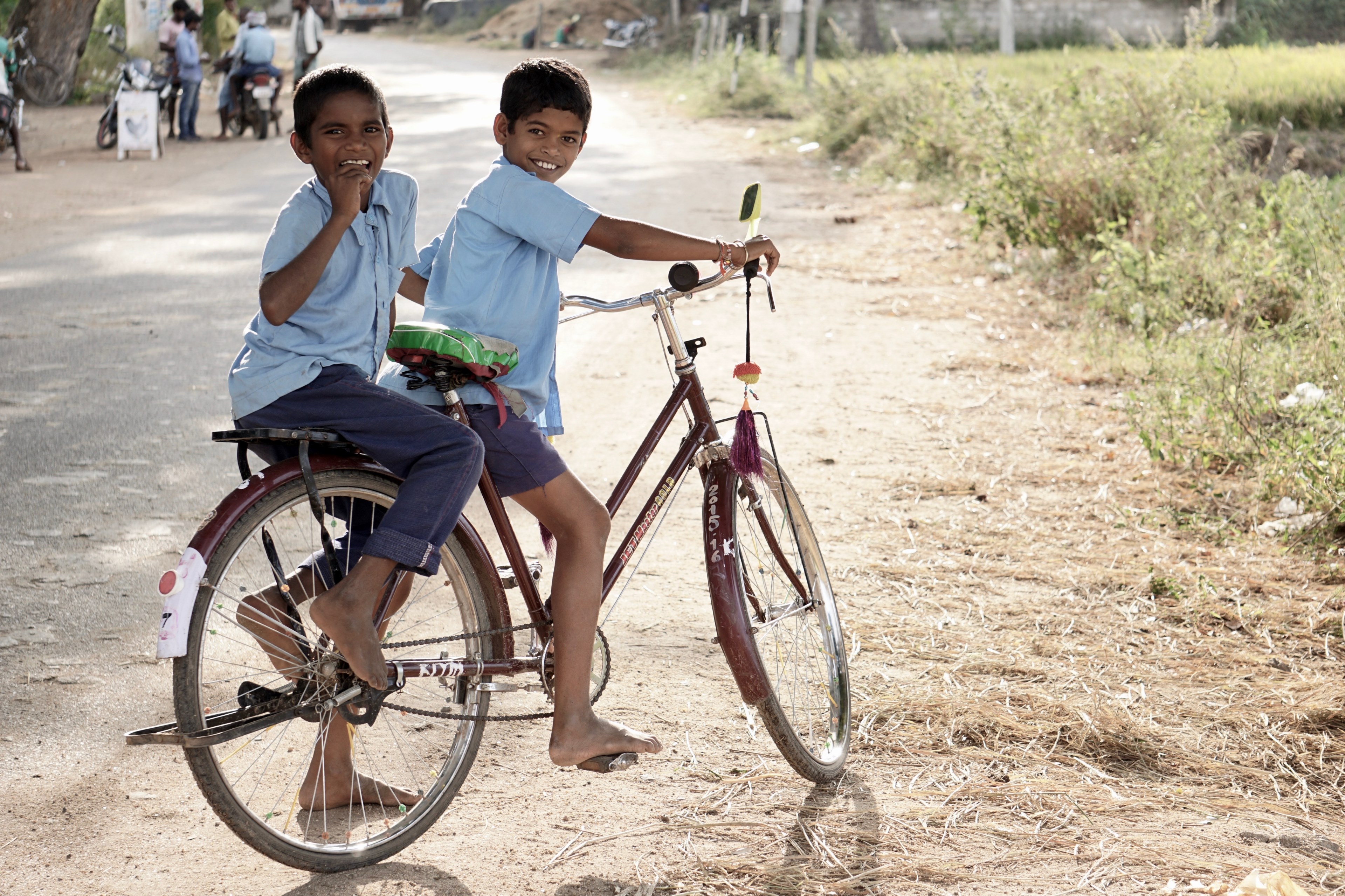 bike cycling bicycle and kid 4k, HD Wallpaper