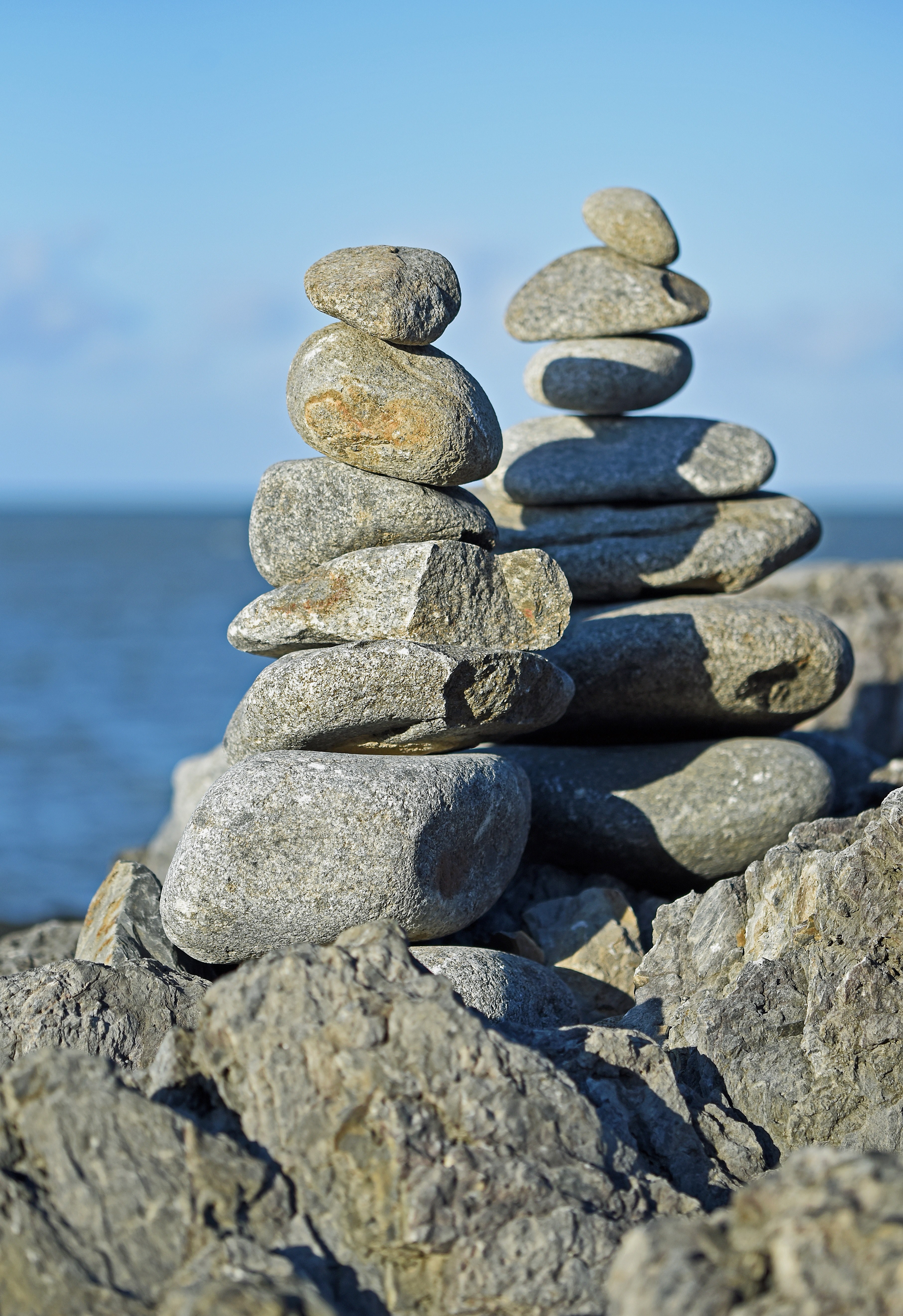 balancing rocks 4k, Phone HD Wallpaper