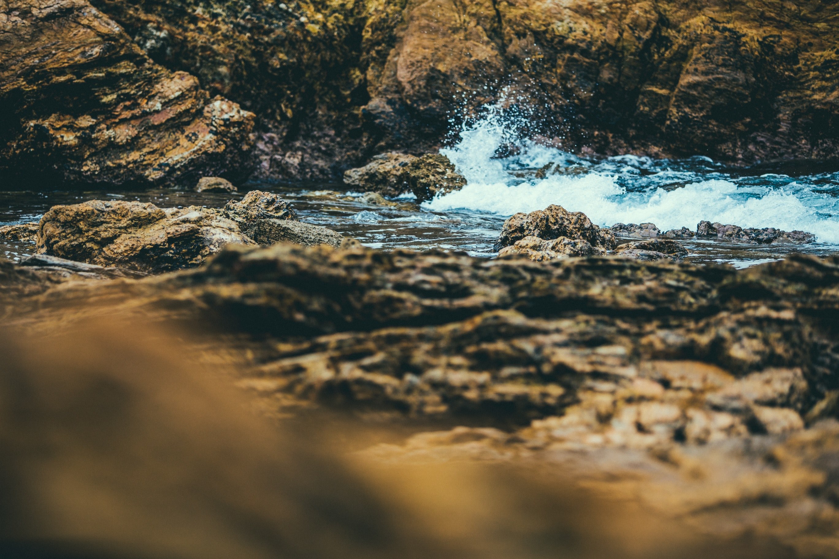 coast sand ocean and tide 4k, HD Wallpaper