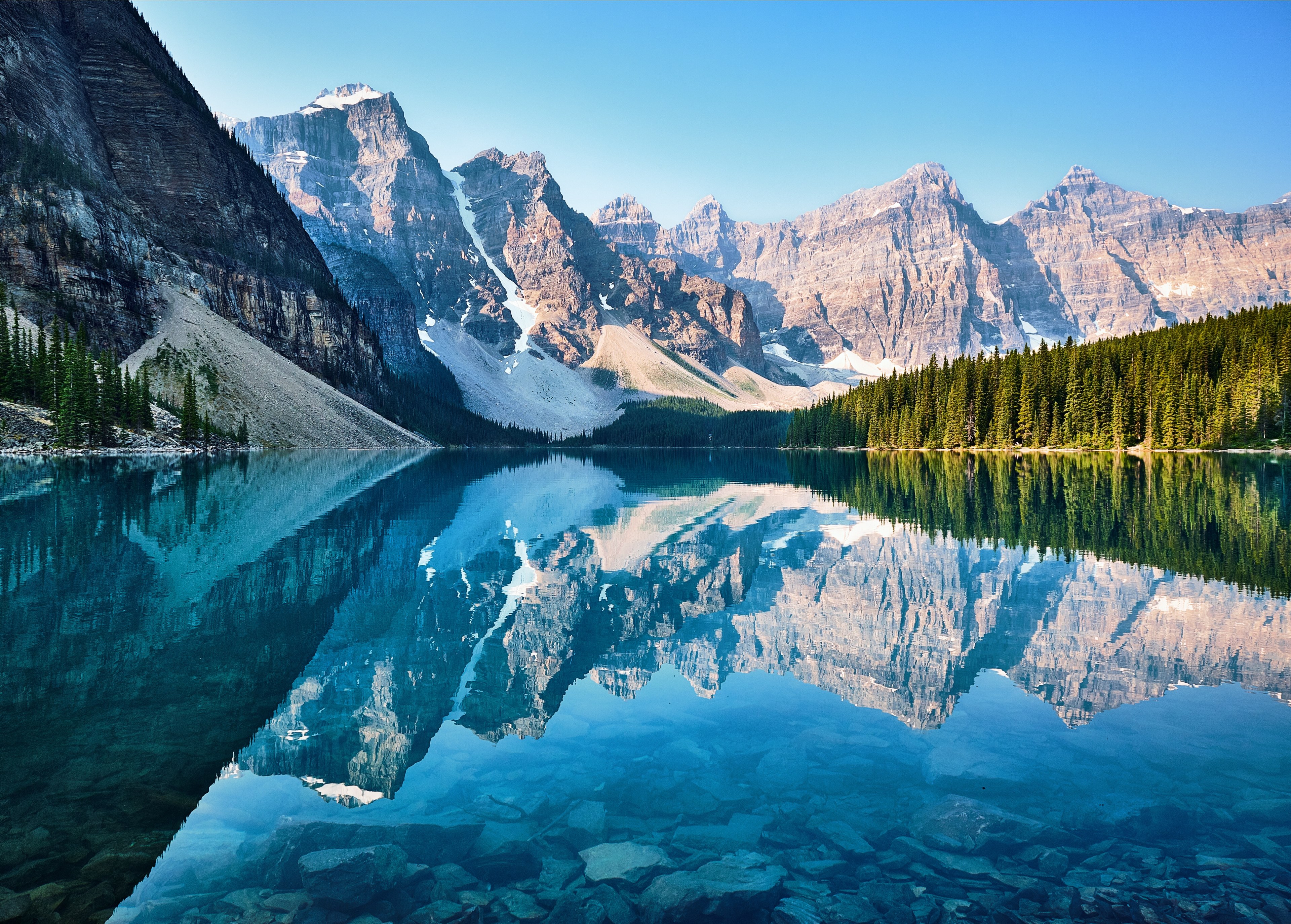 moraine lake 4k, HD Wallpaper