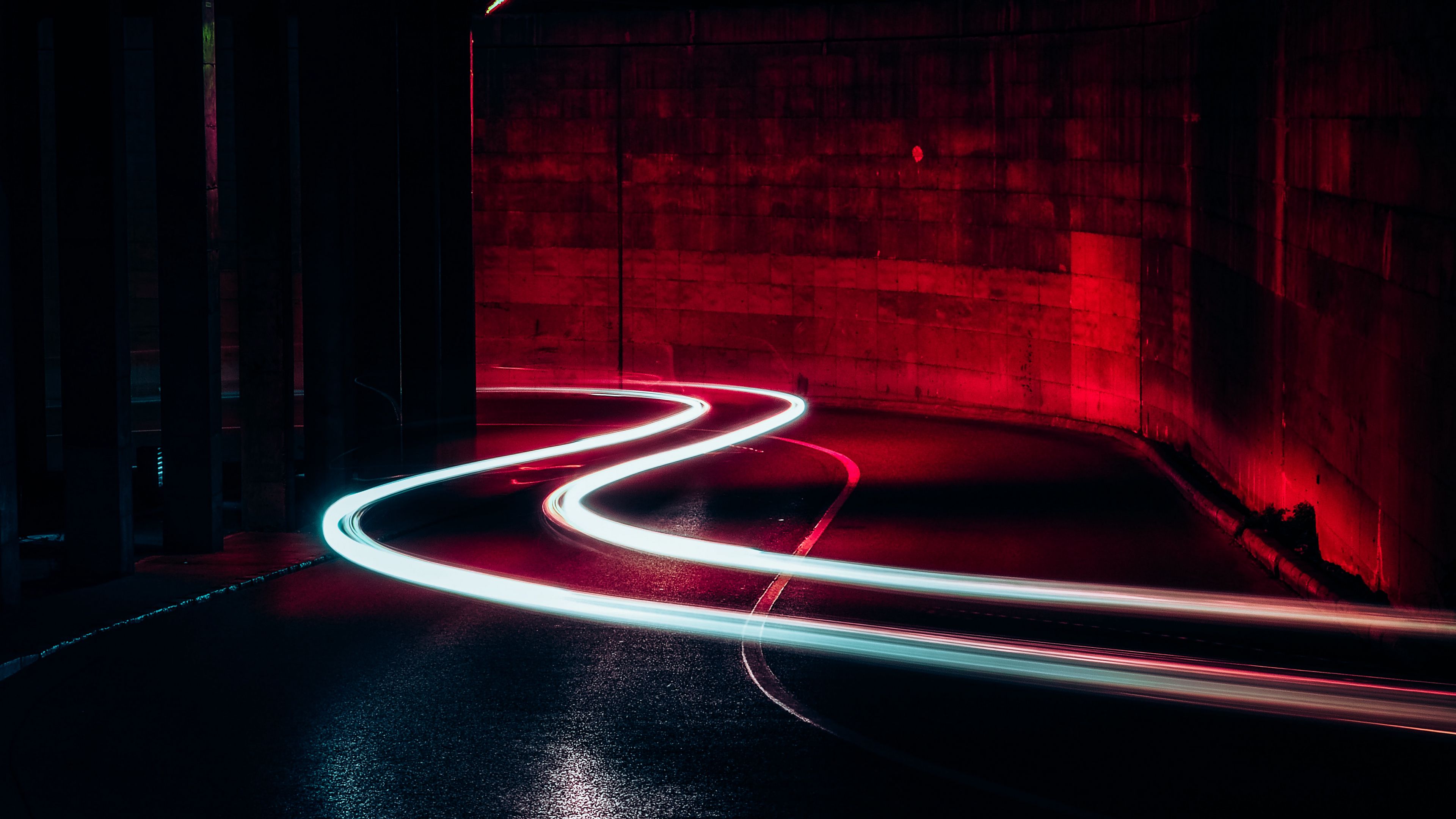 light, turn, lines, 4k, HD Wallpaper