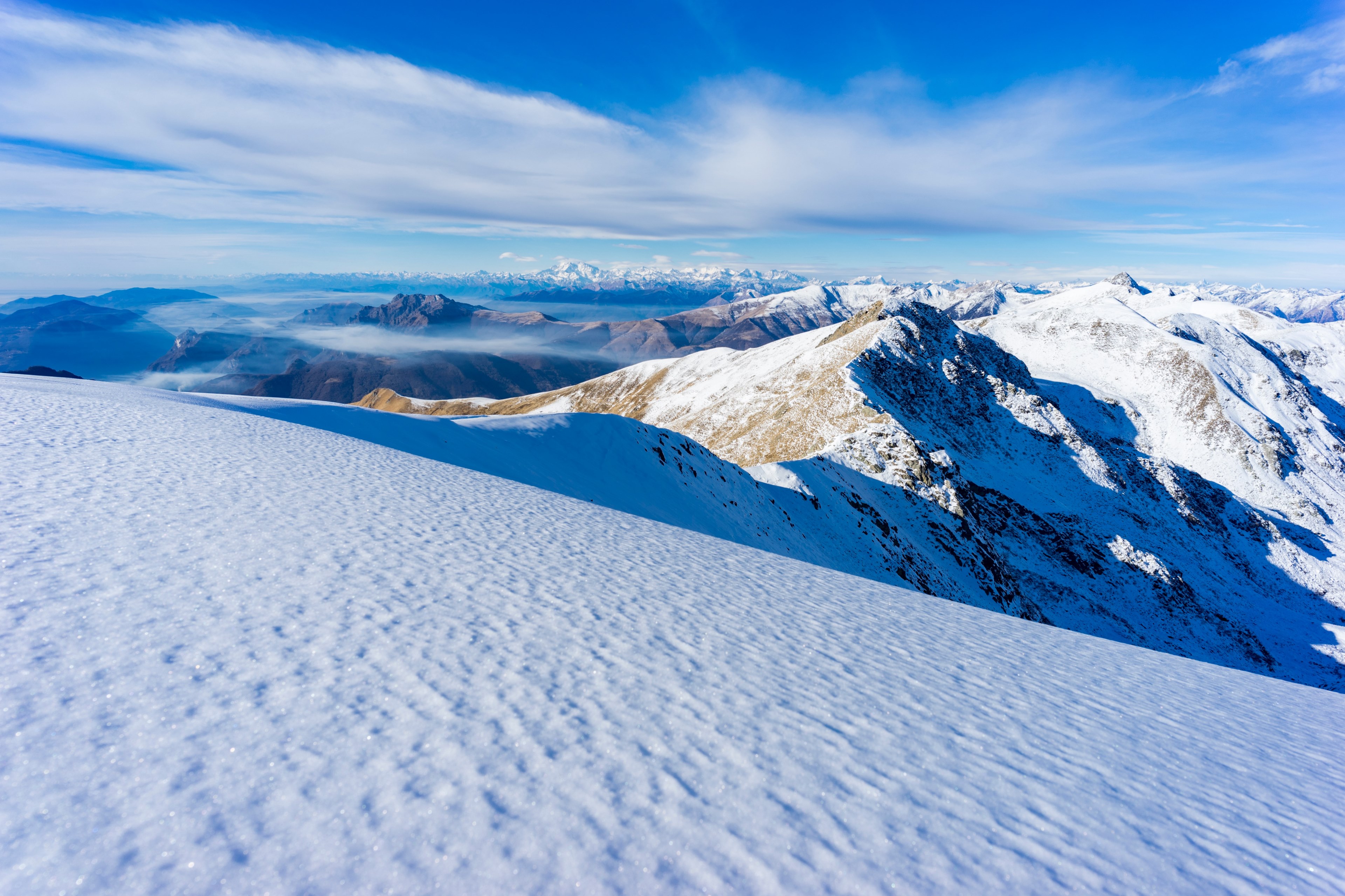 daylight winter snow and alp 4k, HD Wallpaper