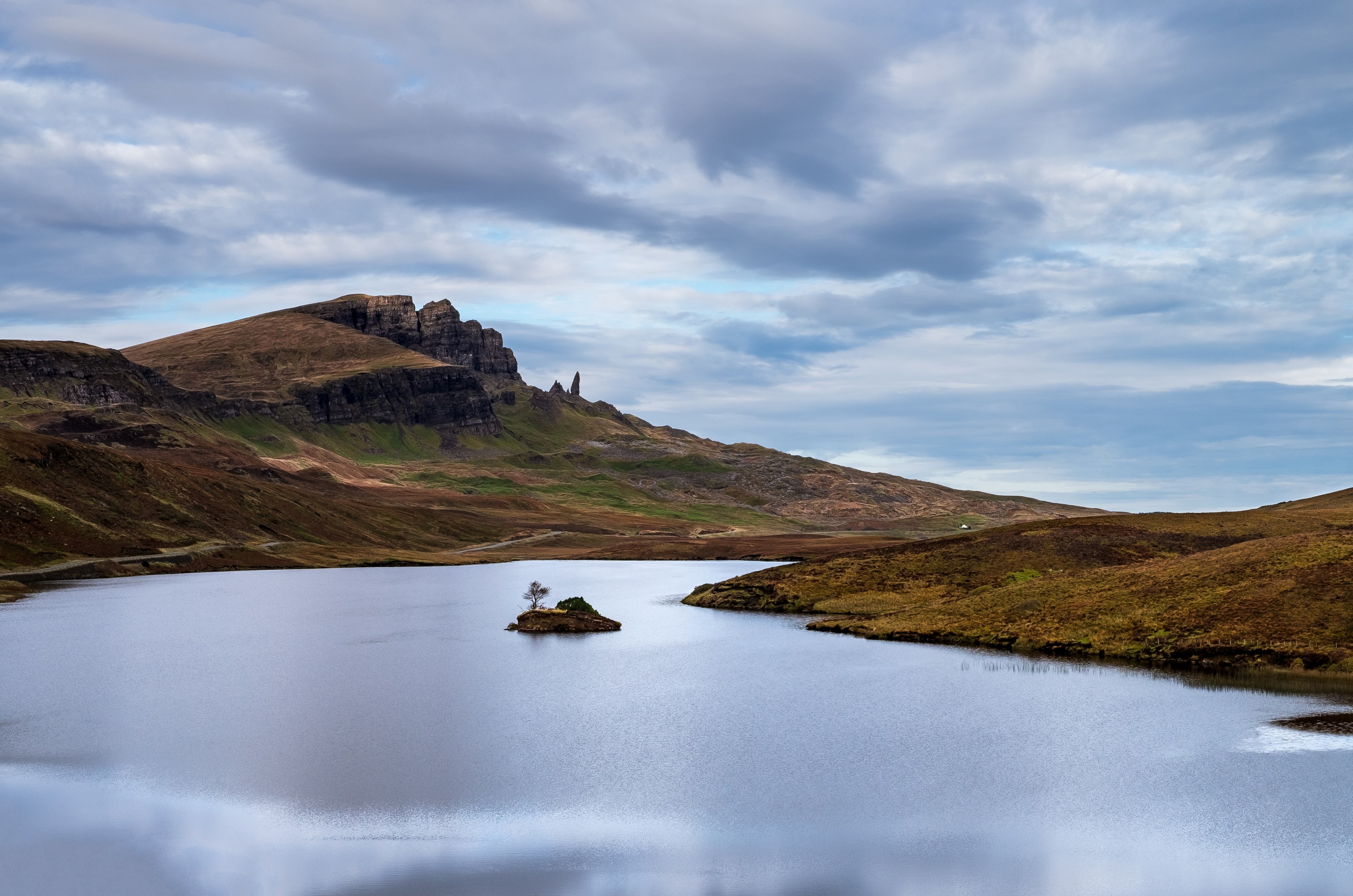 lake hill cloud and sky 4k, HD Wallpaper
