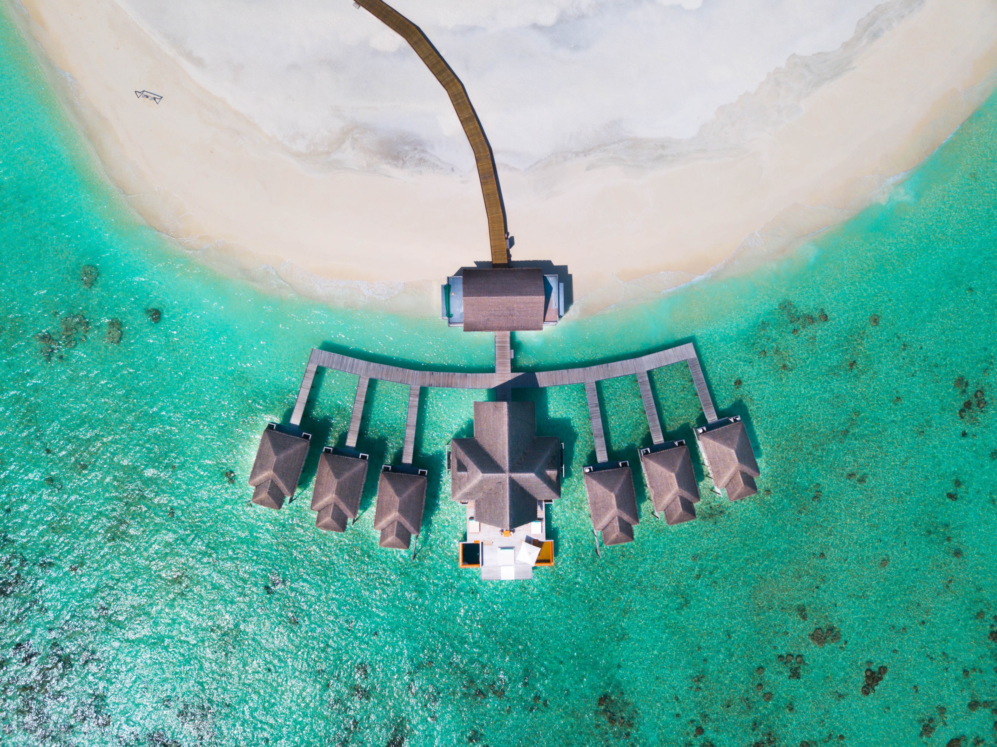 aerial view drone from above and sea 4k, HD Wallpaper