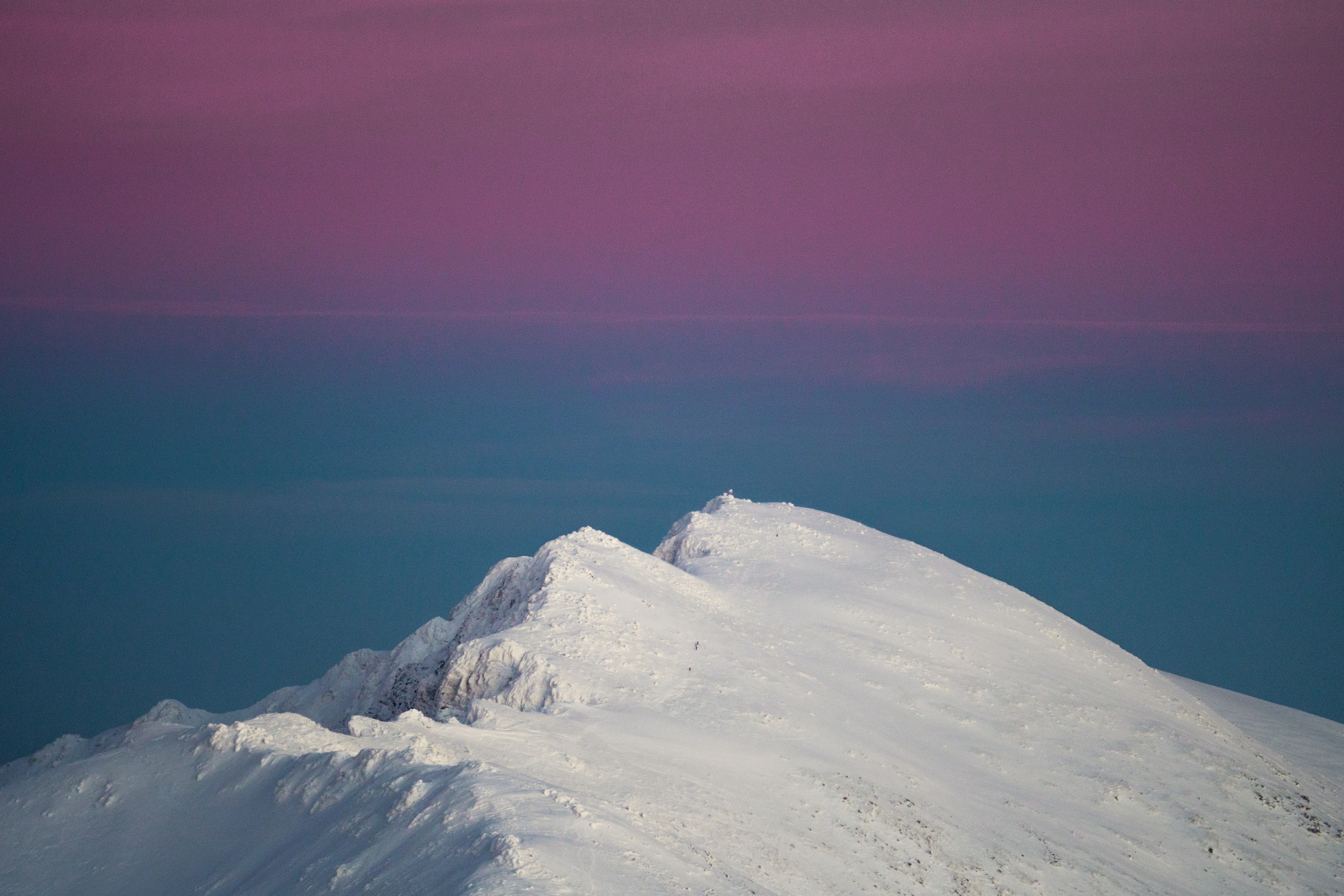 winter mountain peak dumbier low tatras 4k, HD Wallpaper
