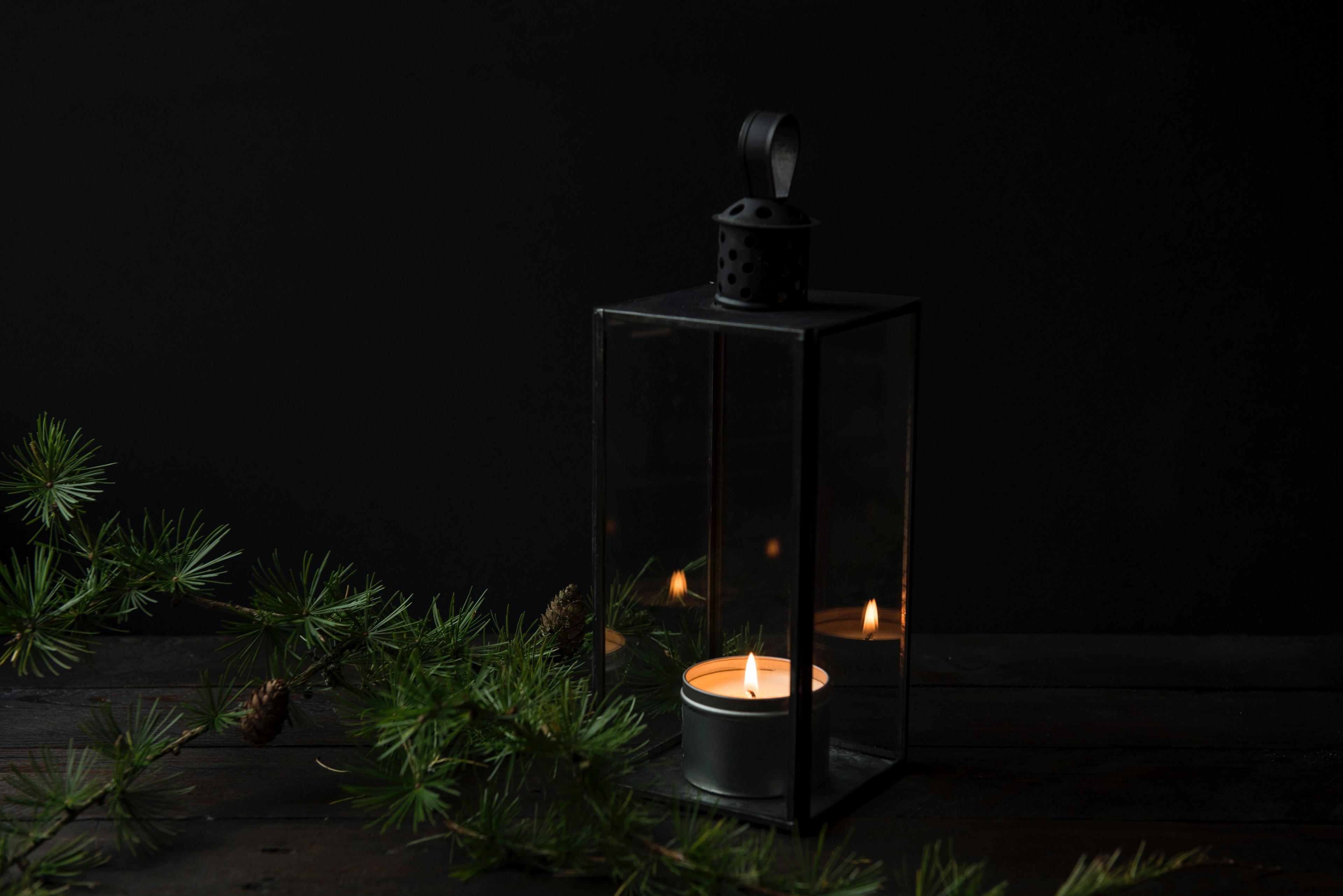 candle flame lantern and dark 4k, HD Wallpaper