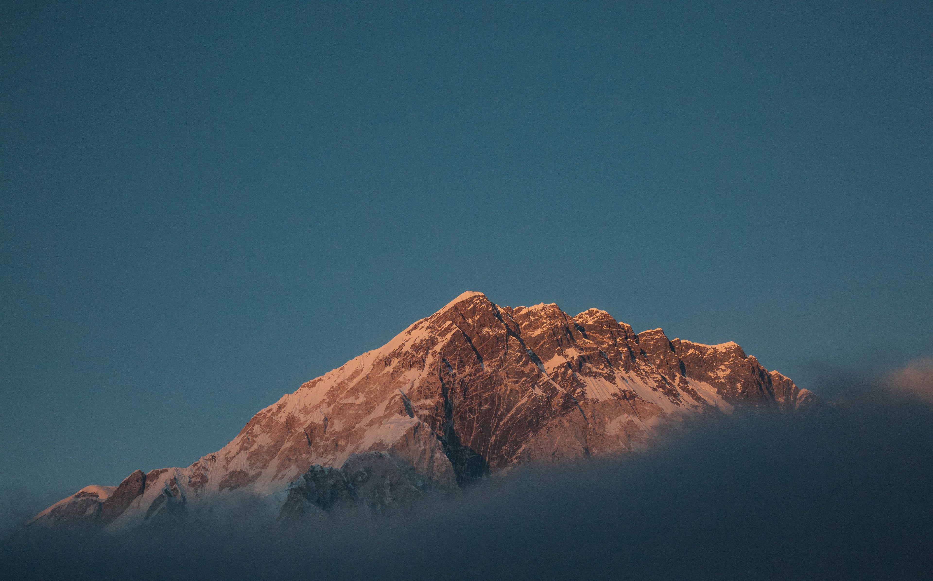 a jagged mountain ridge under a blue sky, always above 4k, HD Wallpaper