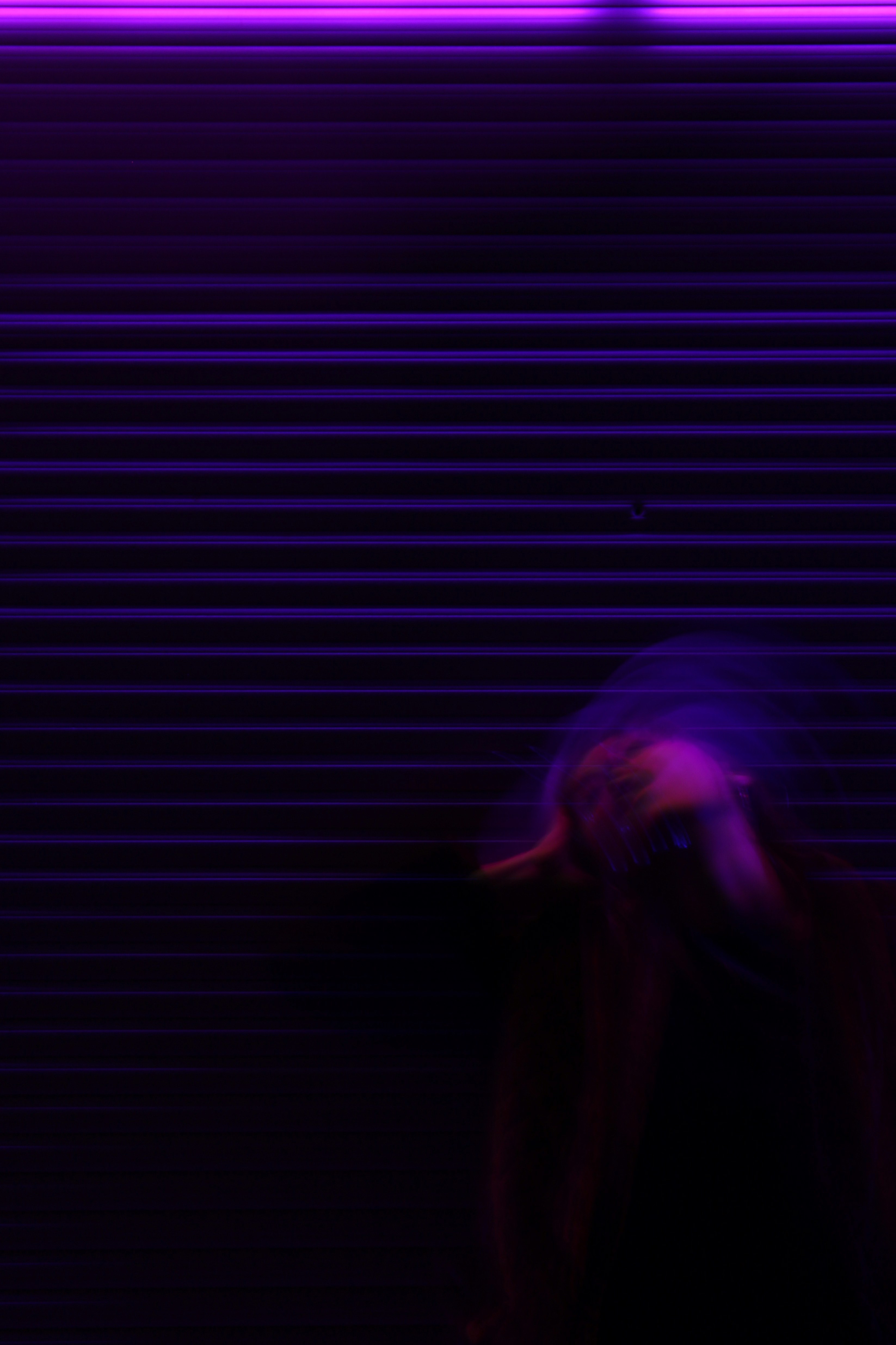 a freaky shot of a woman tilting her head back standing in front of a garage door at night, _face 4k, Phone HD Wallpaper