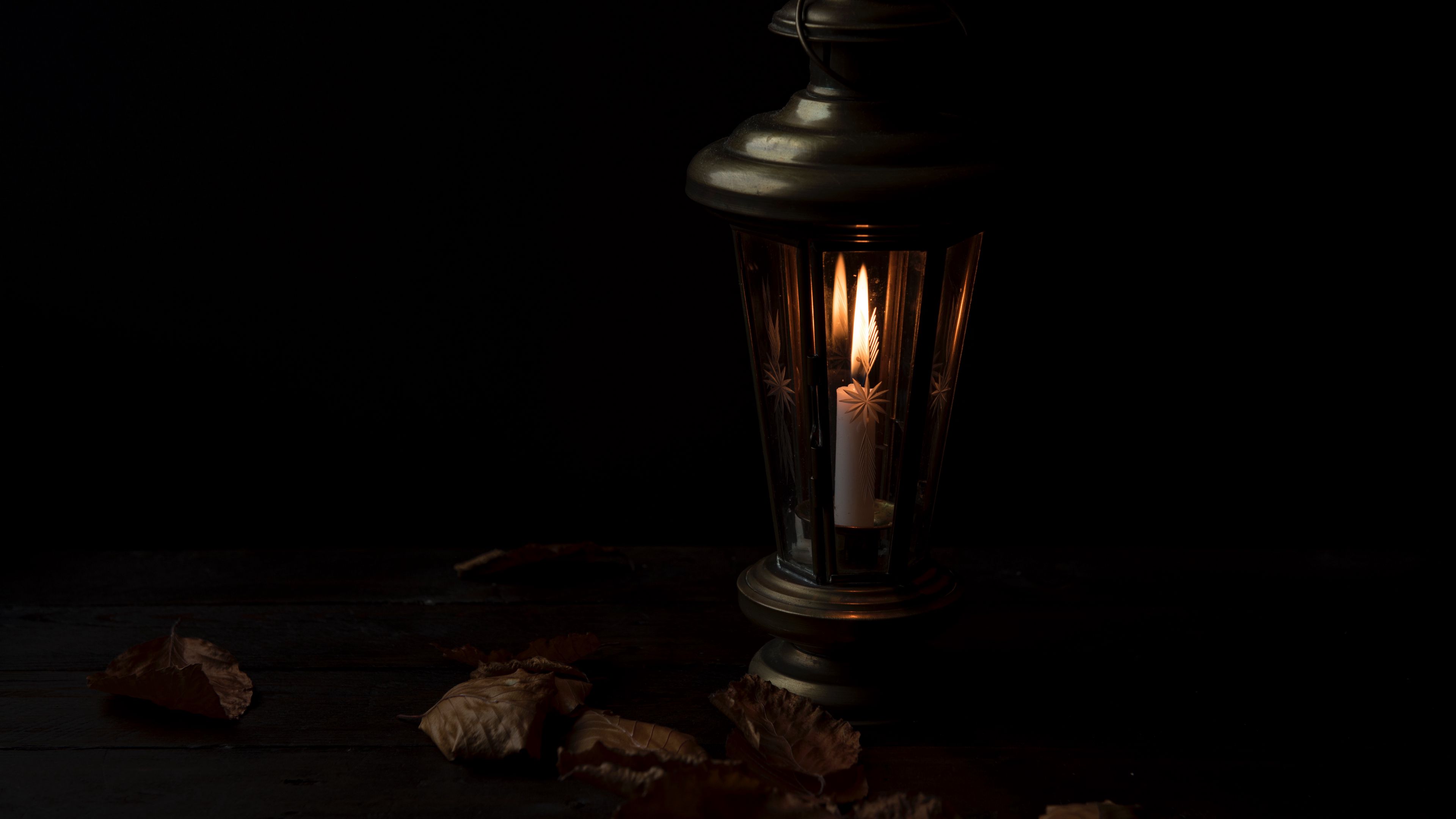 candle, night, lamp, 4k, HD Wallpaper