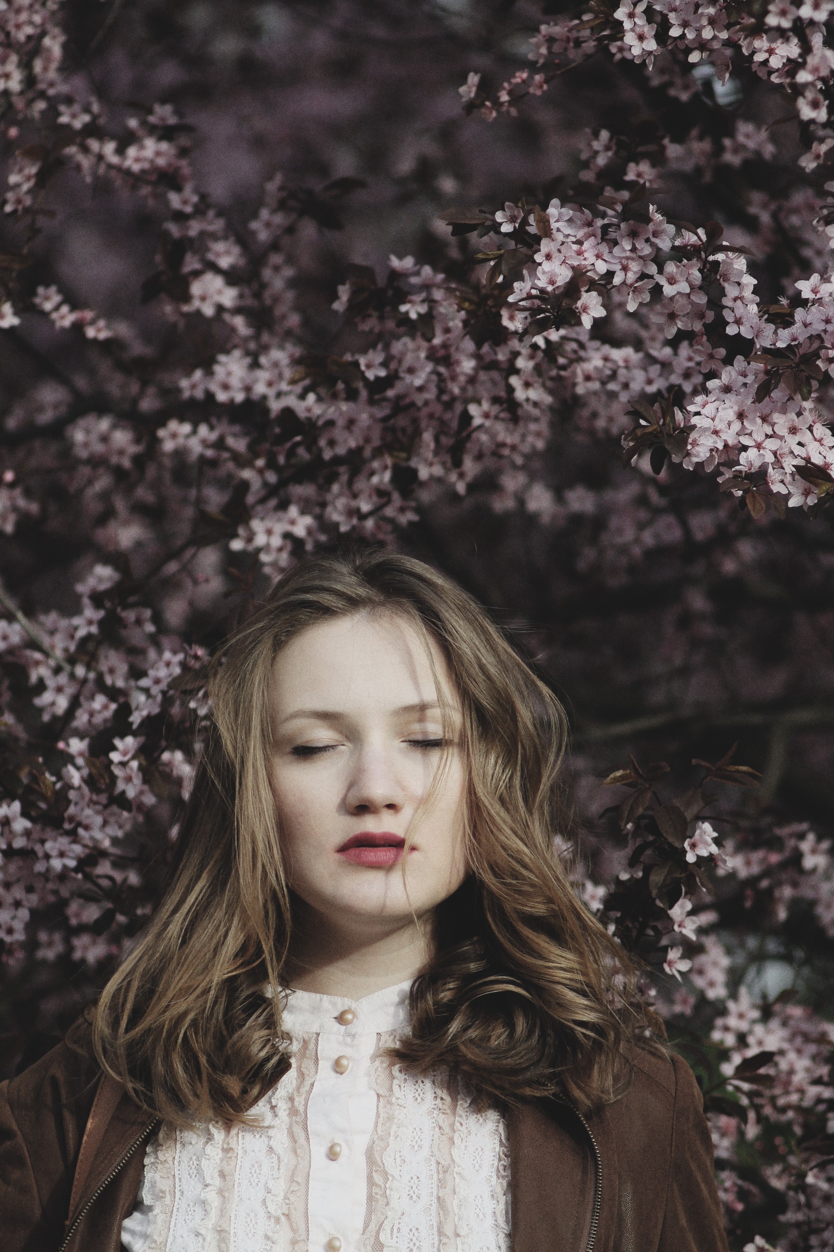 flower spring nature and girl hd, 4k, Phone HD Wallpaper