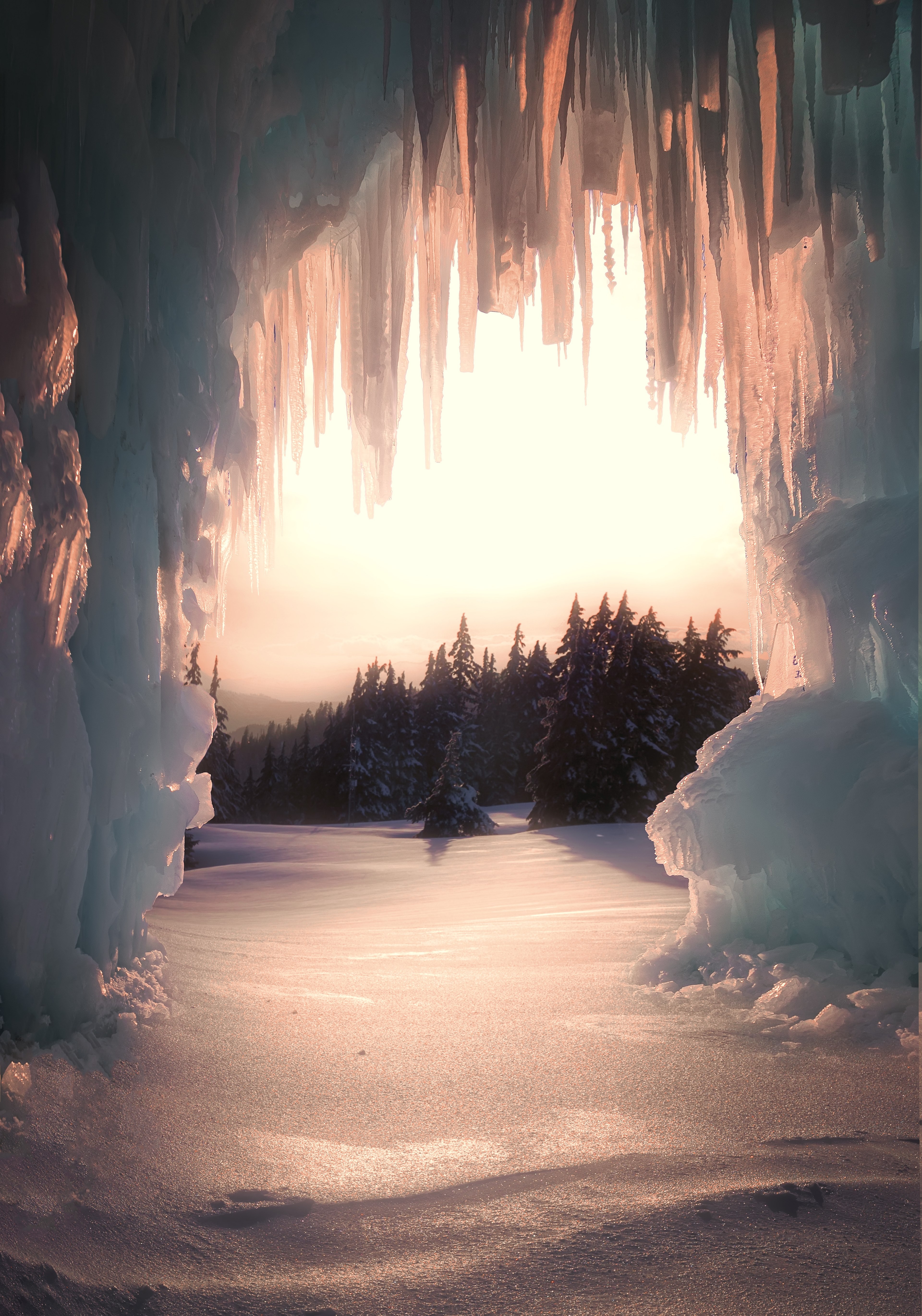ice castle 4k, Phone HD Wallpaper