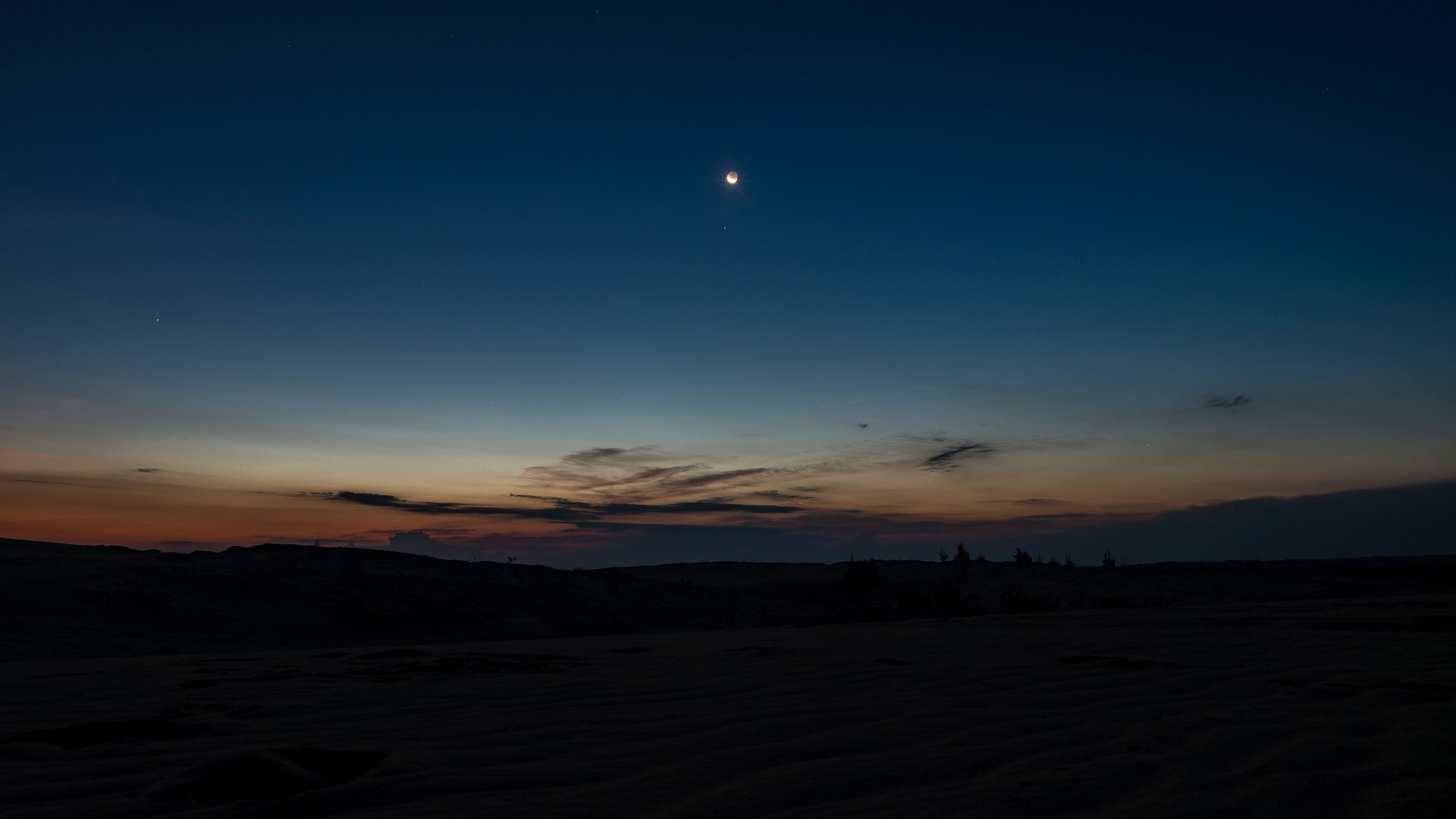 night, sky, sunset, 4k, HD Wallpaper