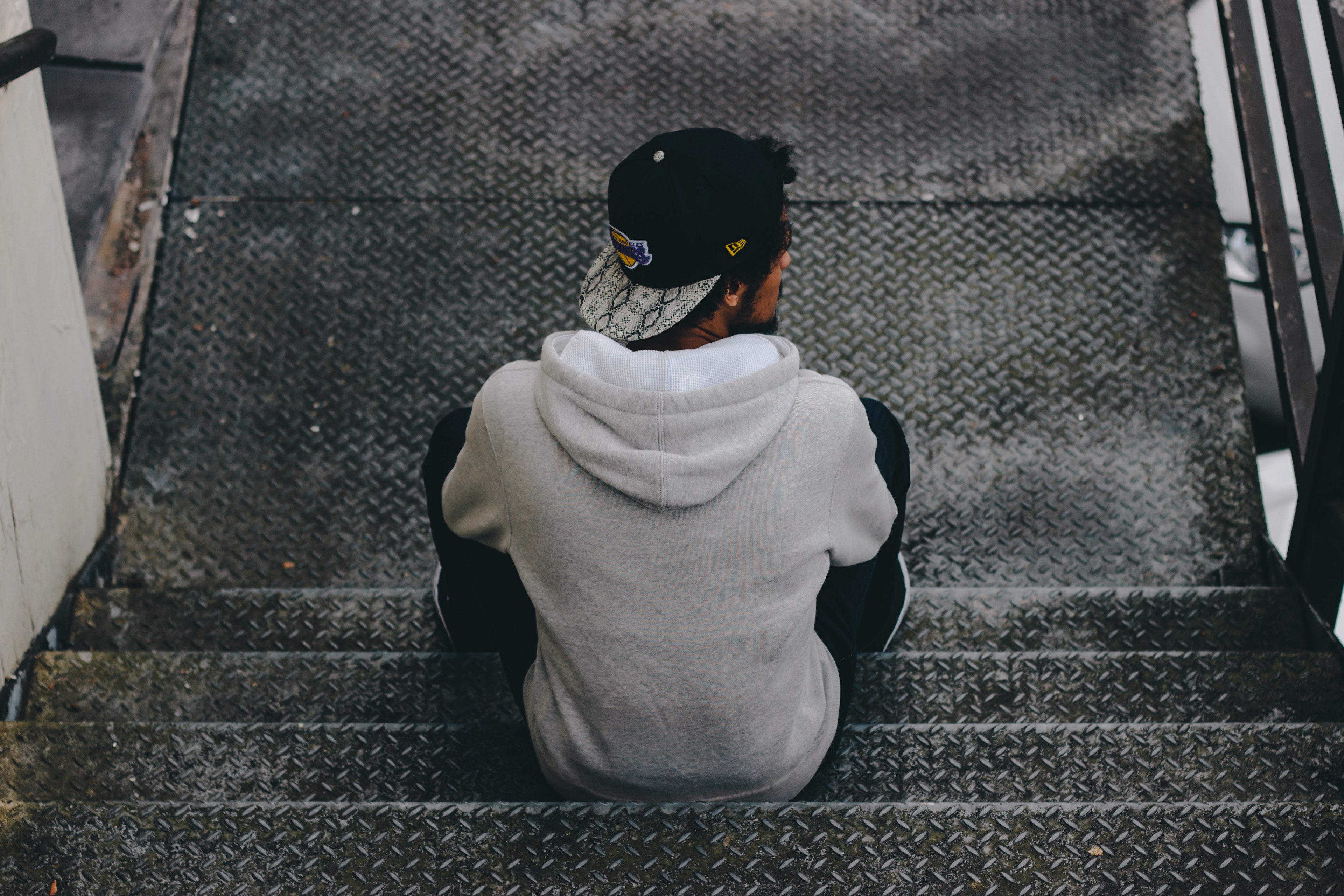 person man male and stair 4k, HD Wallpaper