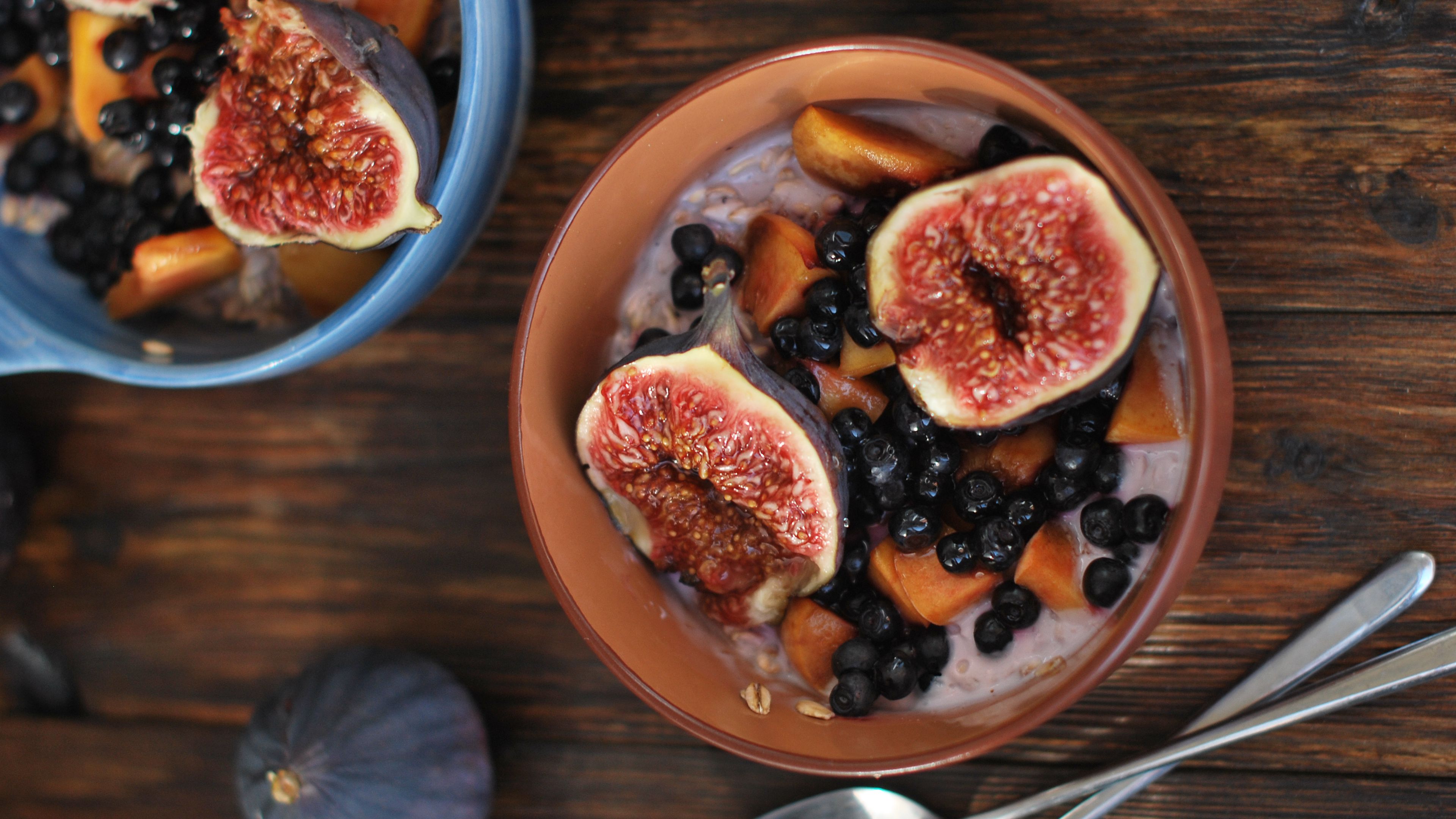 figs, currants, breakfast, 4k, HD Wallpaper