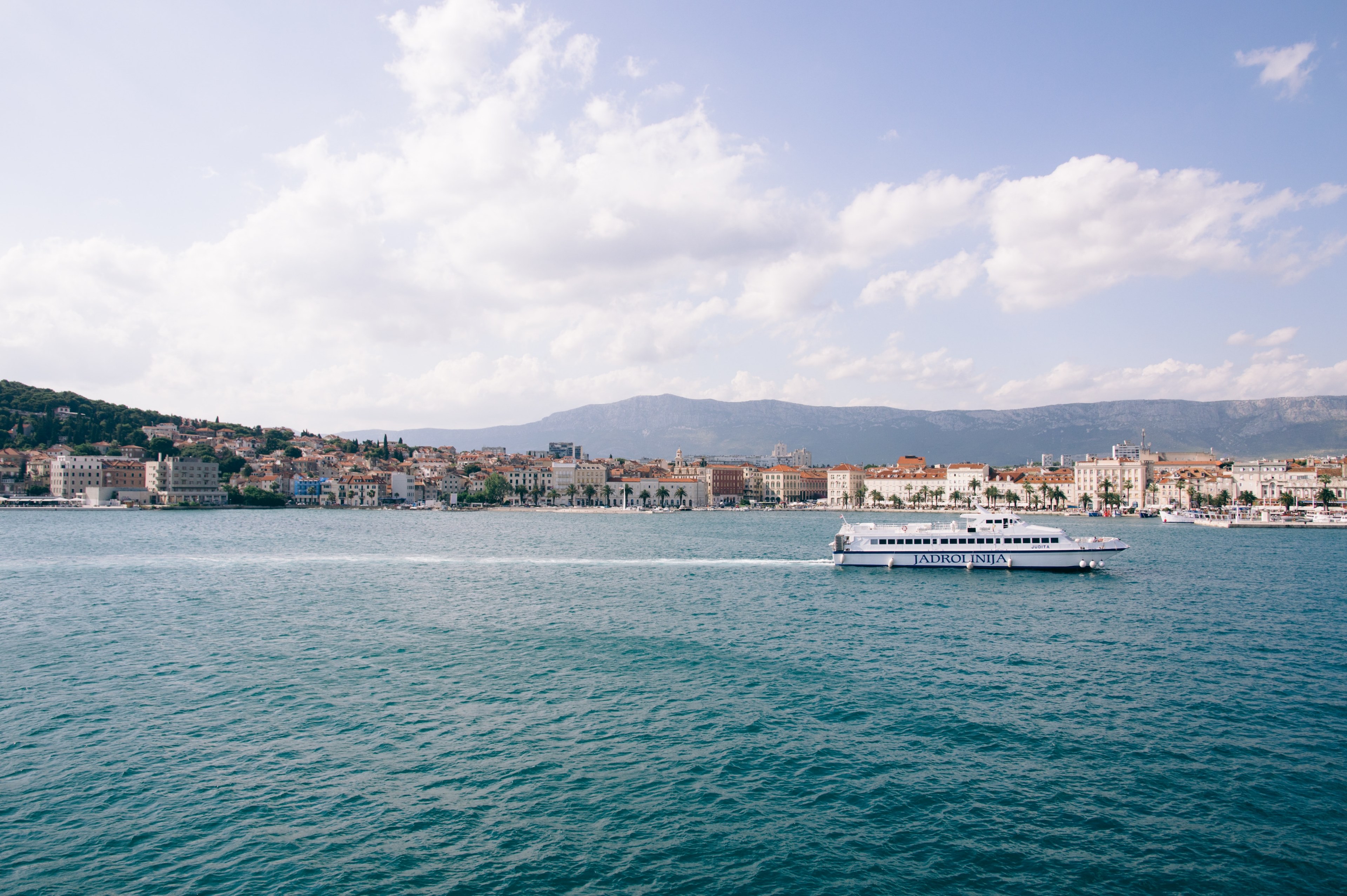 cloud marina port and europe 4k, HD Wallpaper