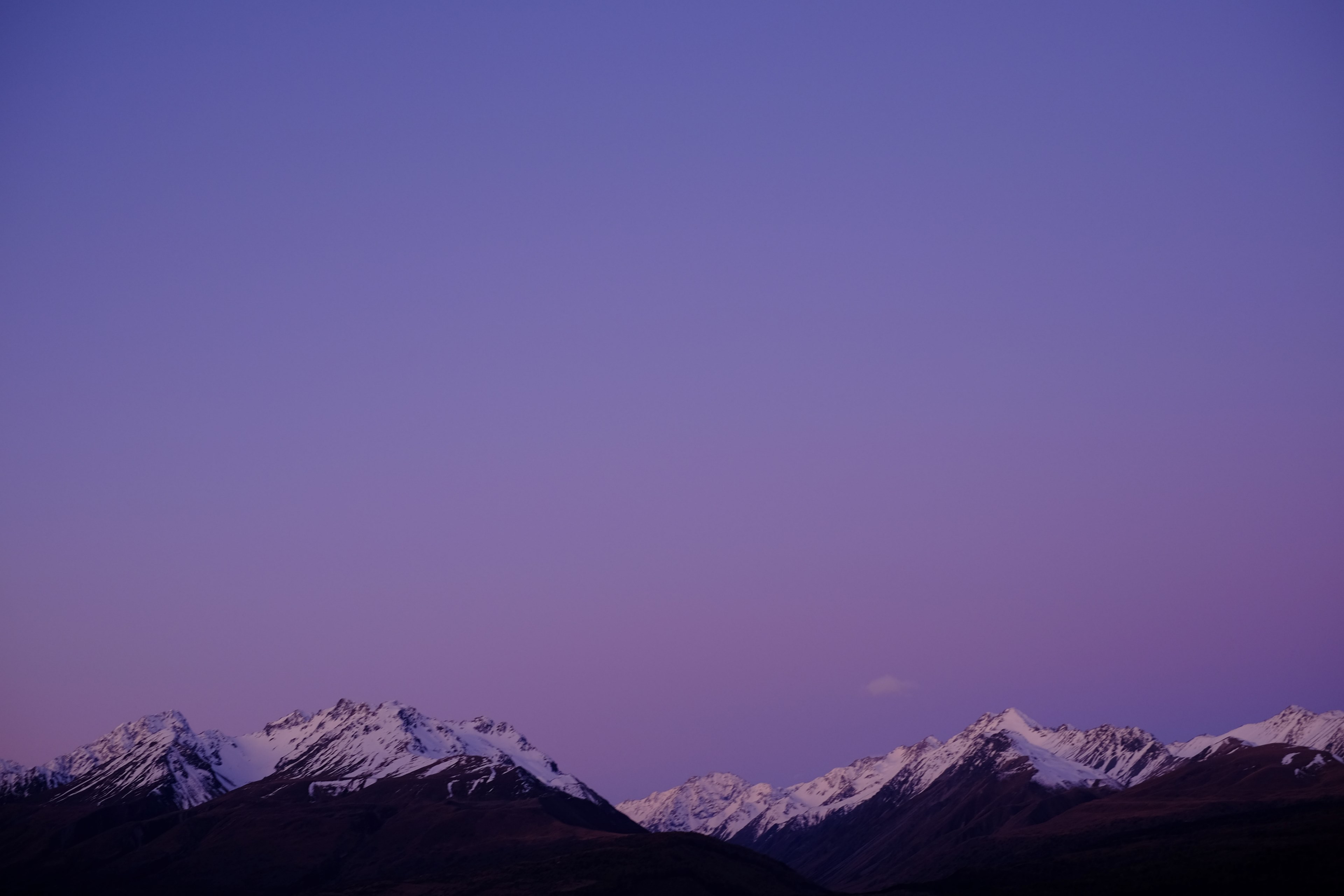 sunset calm new zealand and mountain 4k, HD Wallpaper