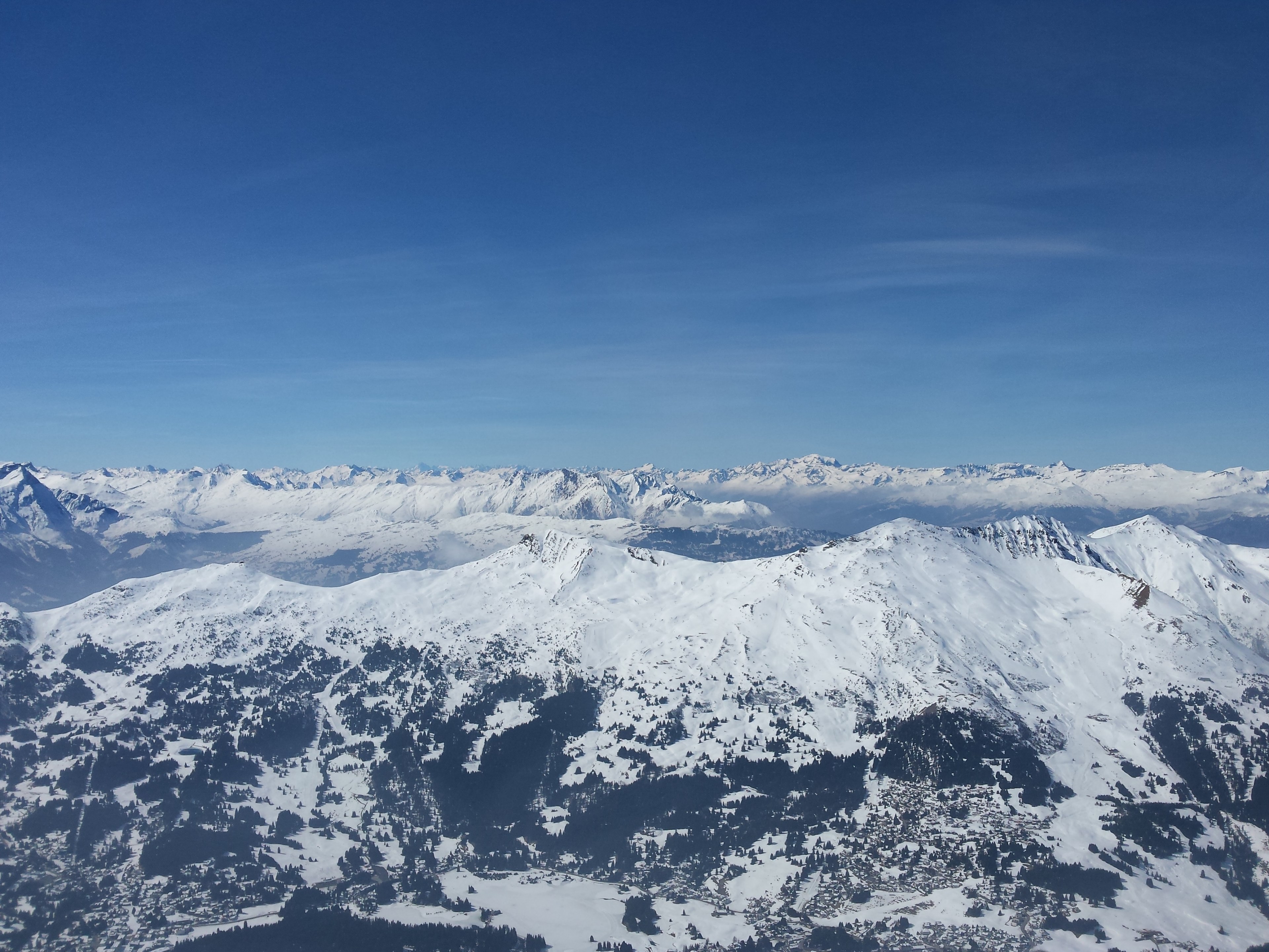 snowy mountaintops with blue sky at parpaner rothom, snowy mountains under blue sky 4k, HD Wallpaper