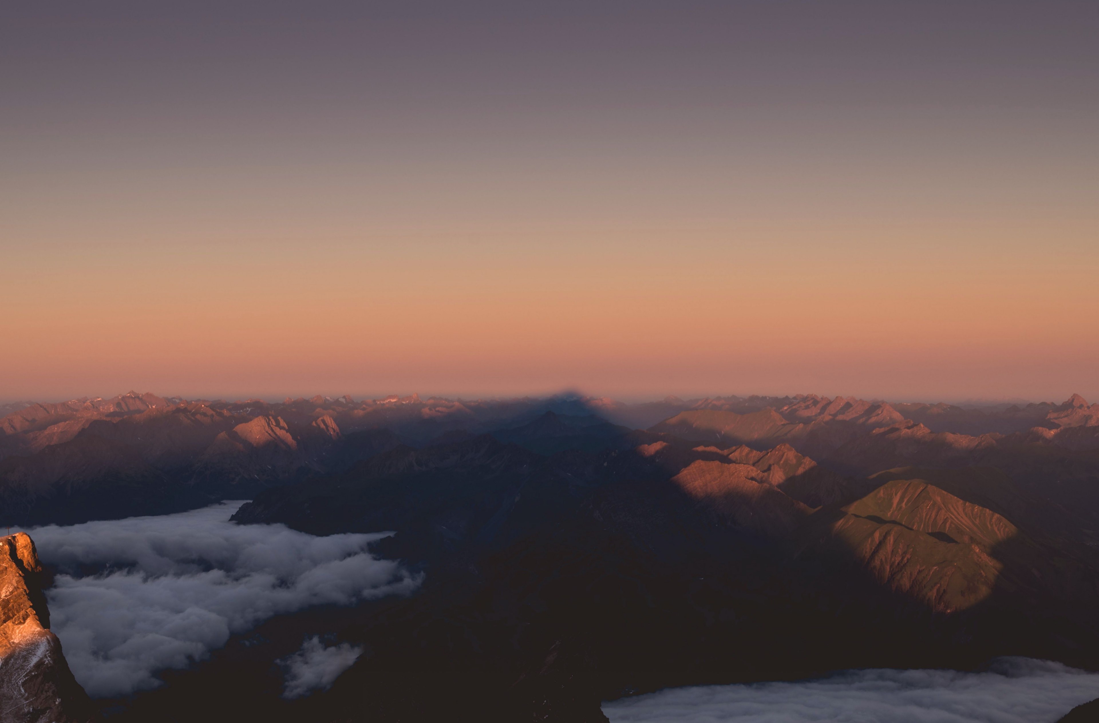 summer snow summit and cloudless 4k, HD Wallpaper