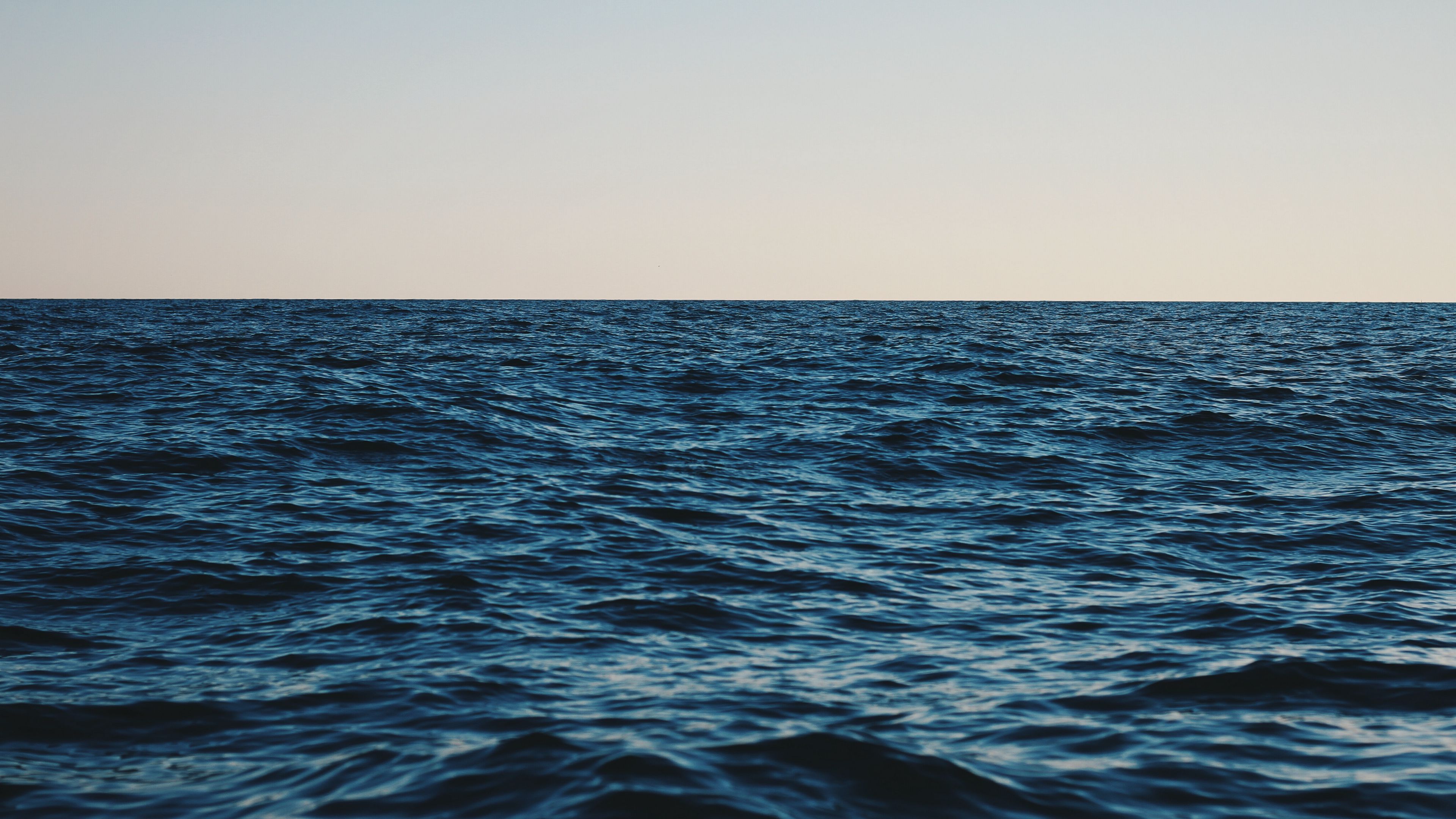 sea, horizon, sky, 4k, HD Wallpaper