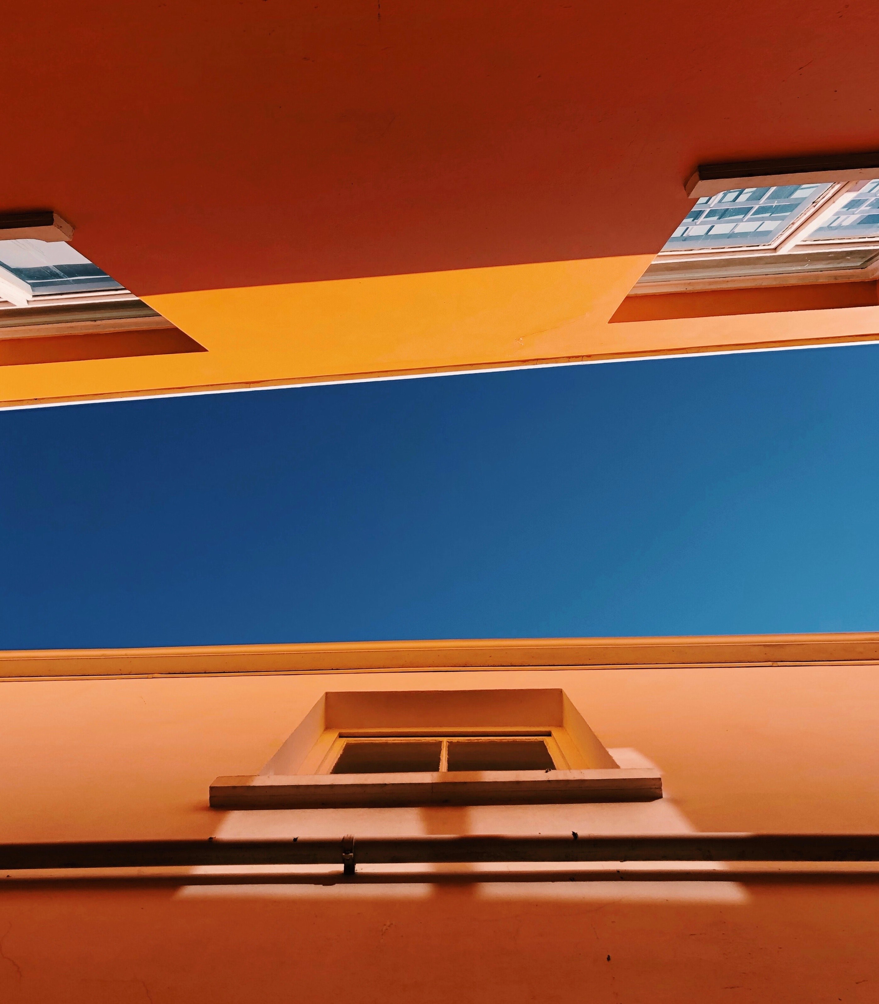 building architecture blue and sky hd, 4k, Phone HD Wallpaper