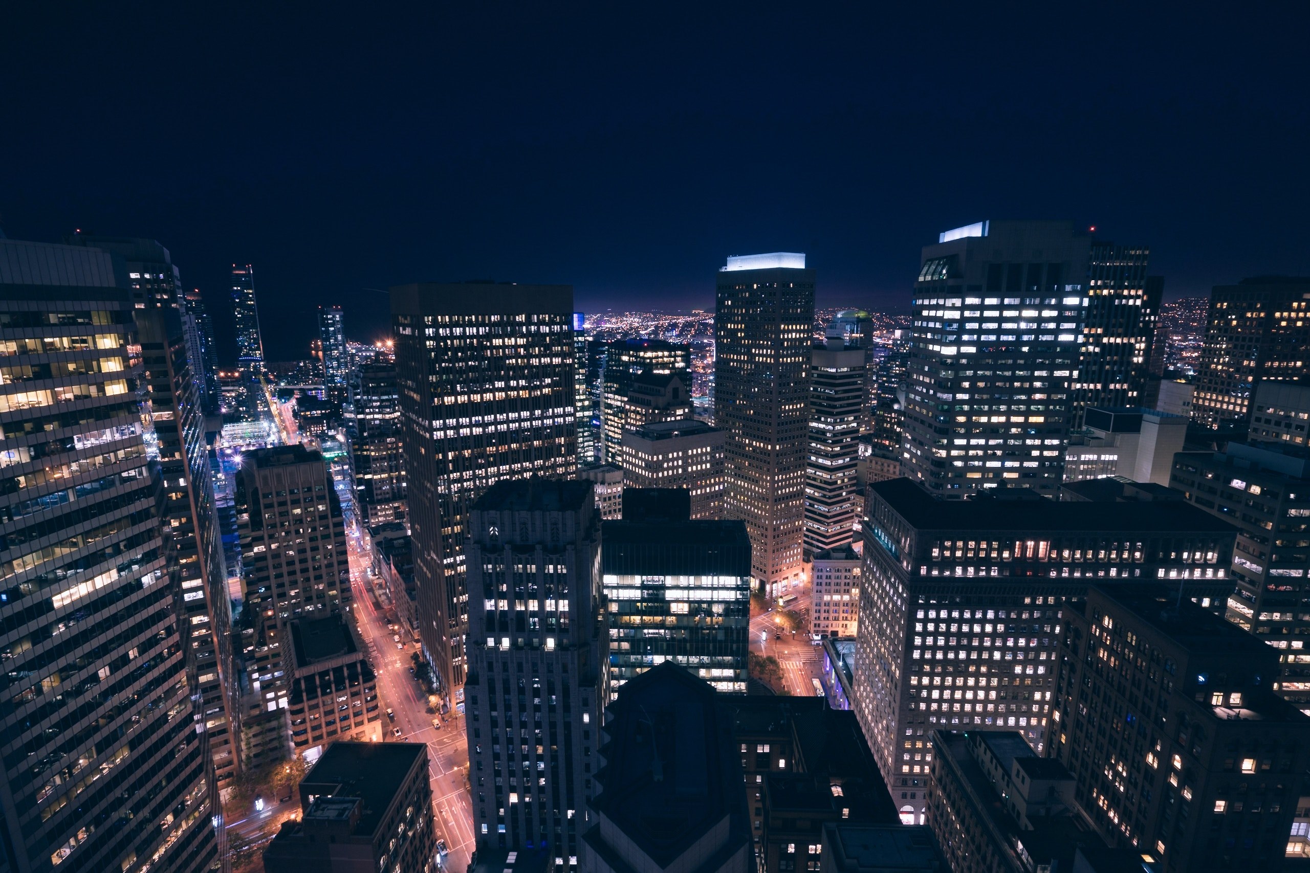 building cityscape downtown and skyscraper 4k, HD Wallpaper