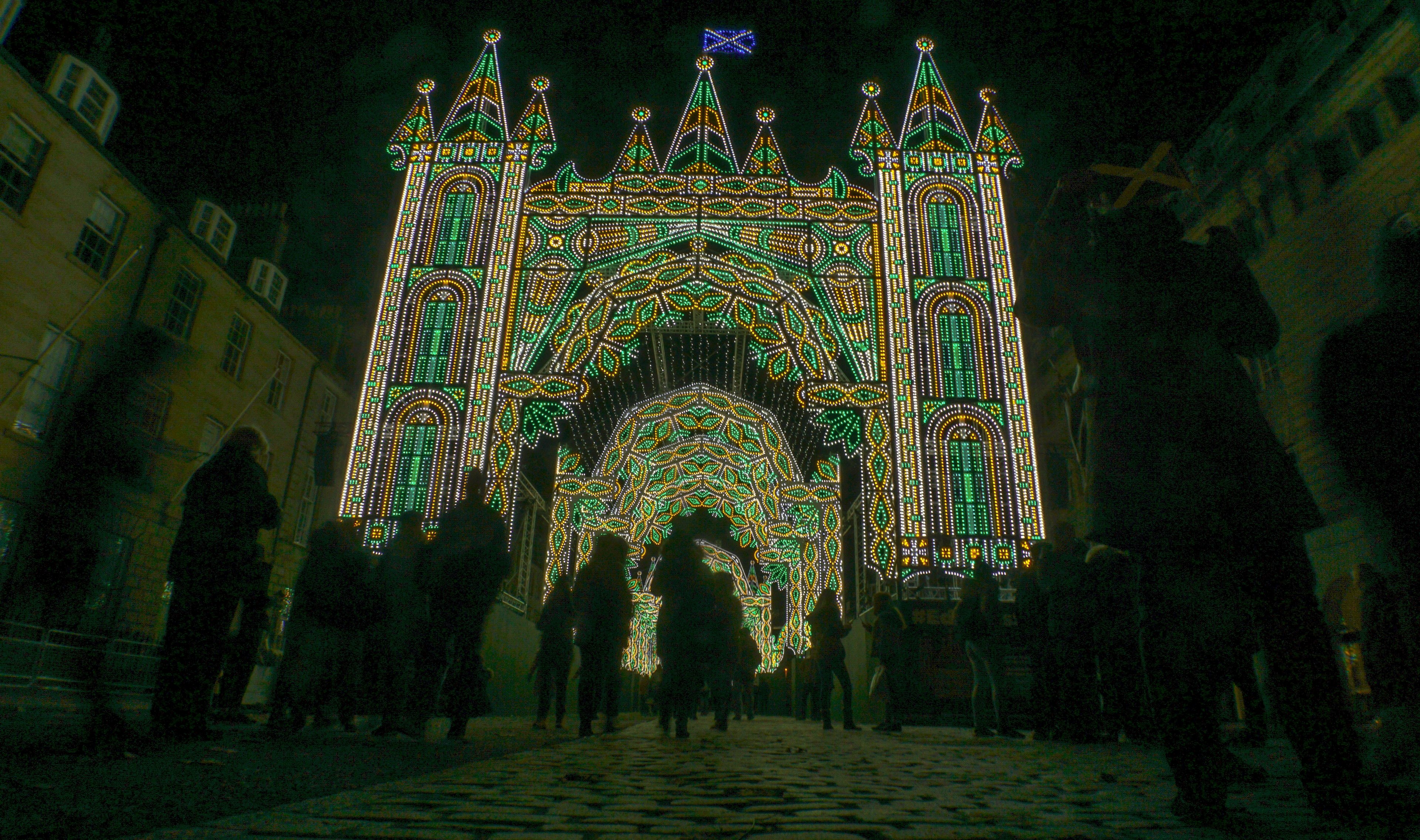 edinburgh street of light 4k, HD Wallpaper