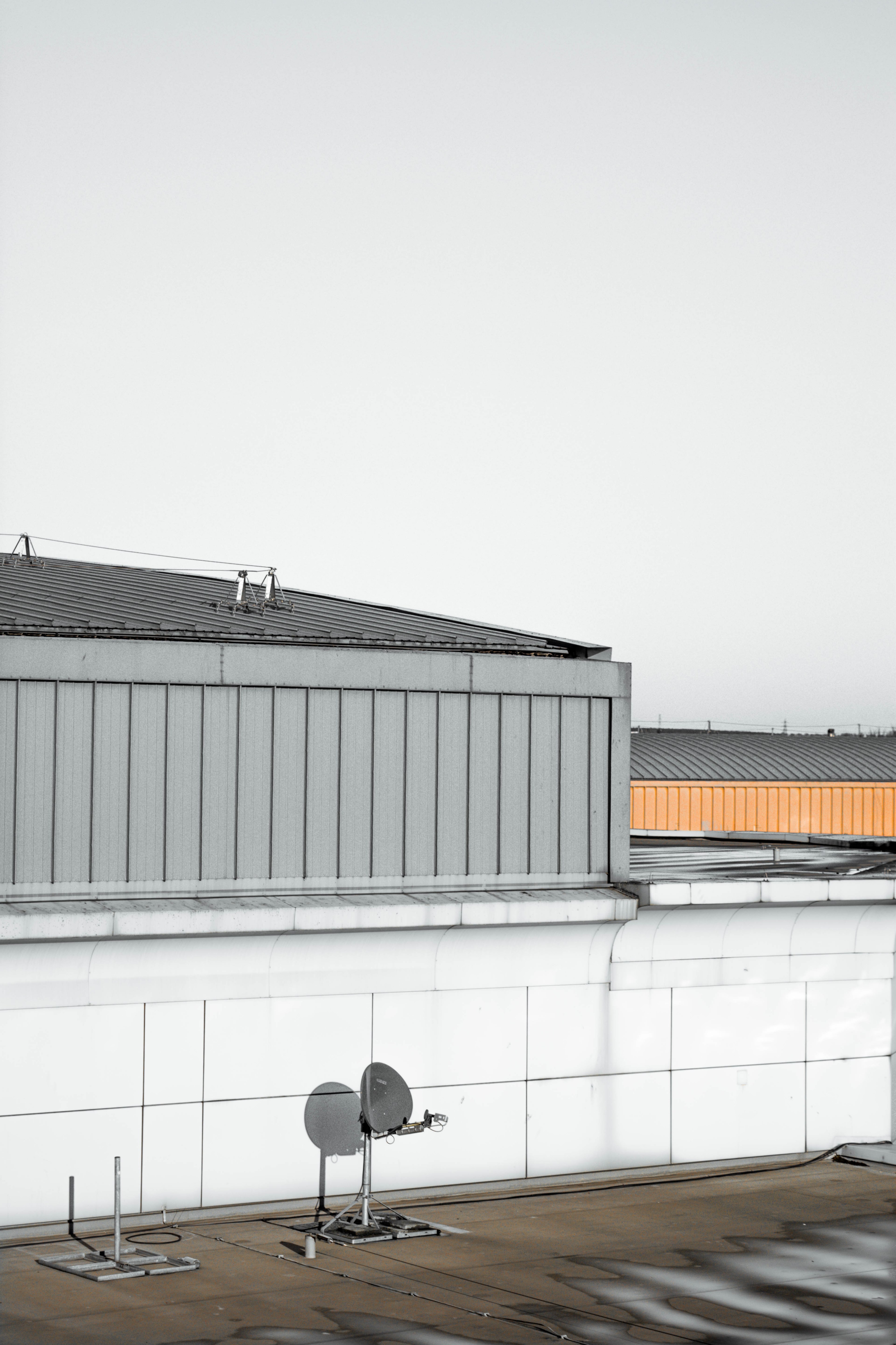 orange grey building and architecture hd, 4k, Phone HD Wallpaper