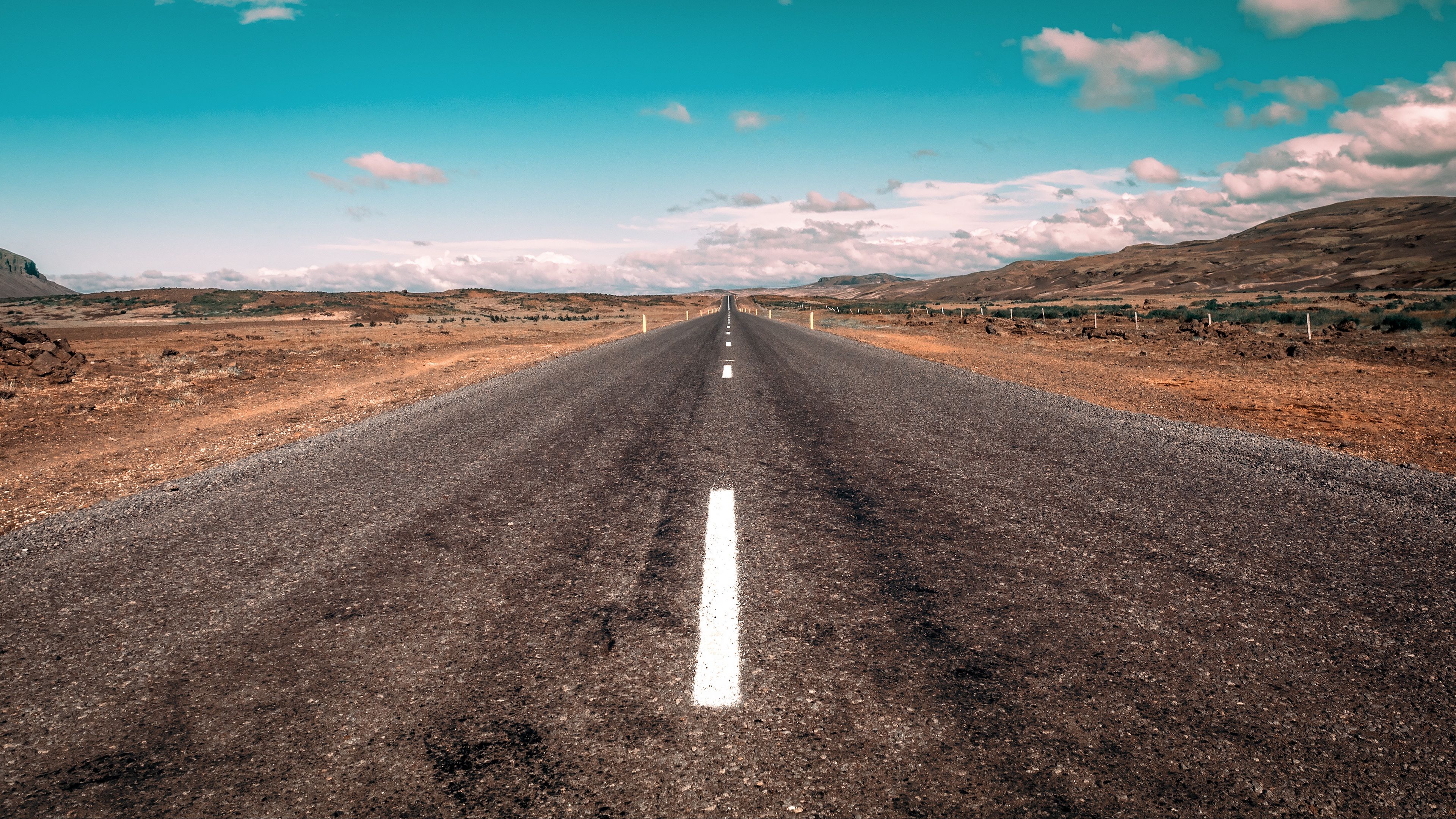 road, marking, distance, 4k, HD Wallpaper