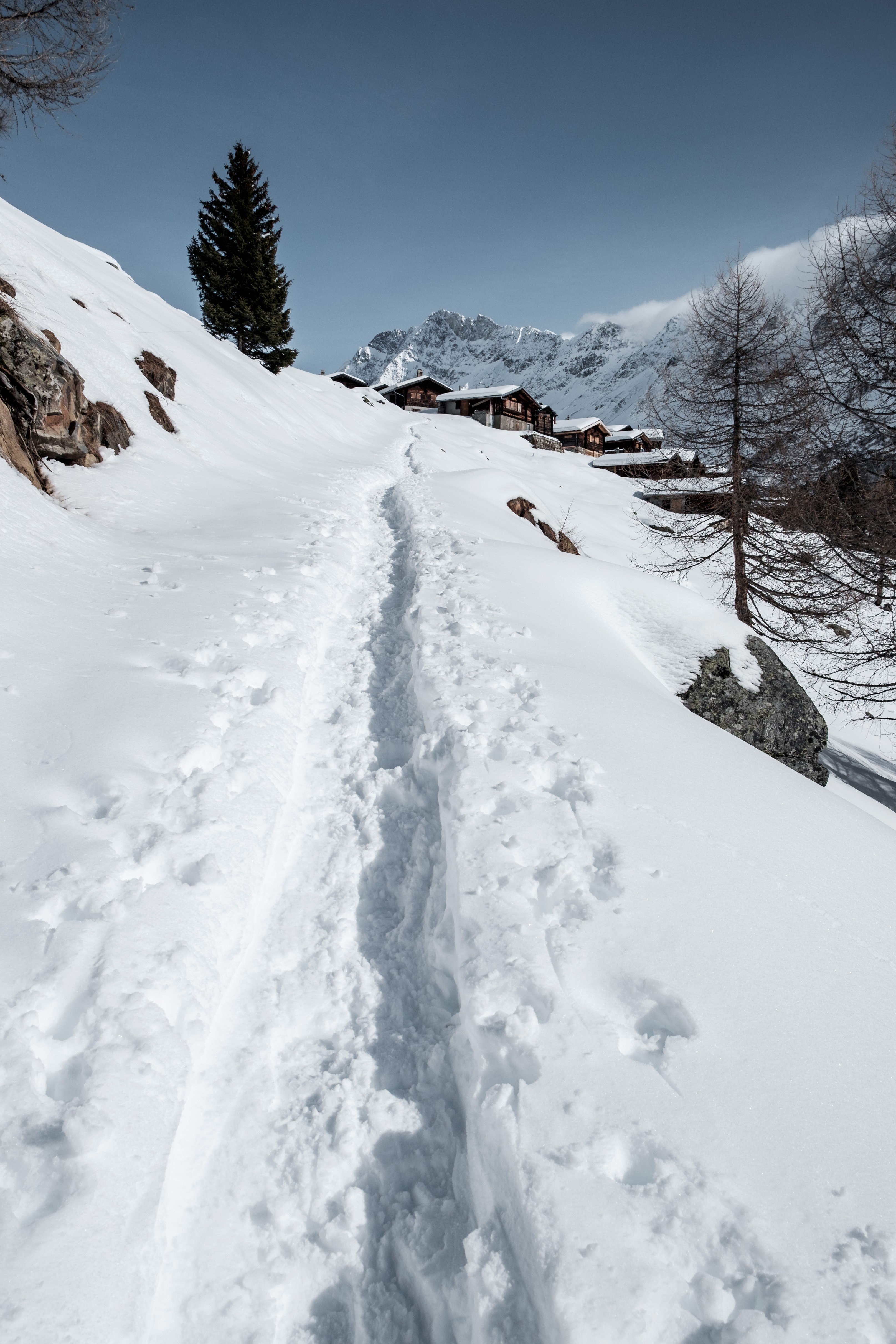 lotschental mountain snowshoe and hike hd, 4k, Phone HD Wallpaper