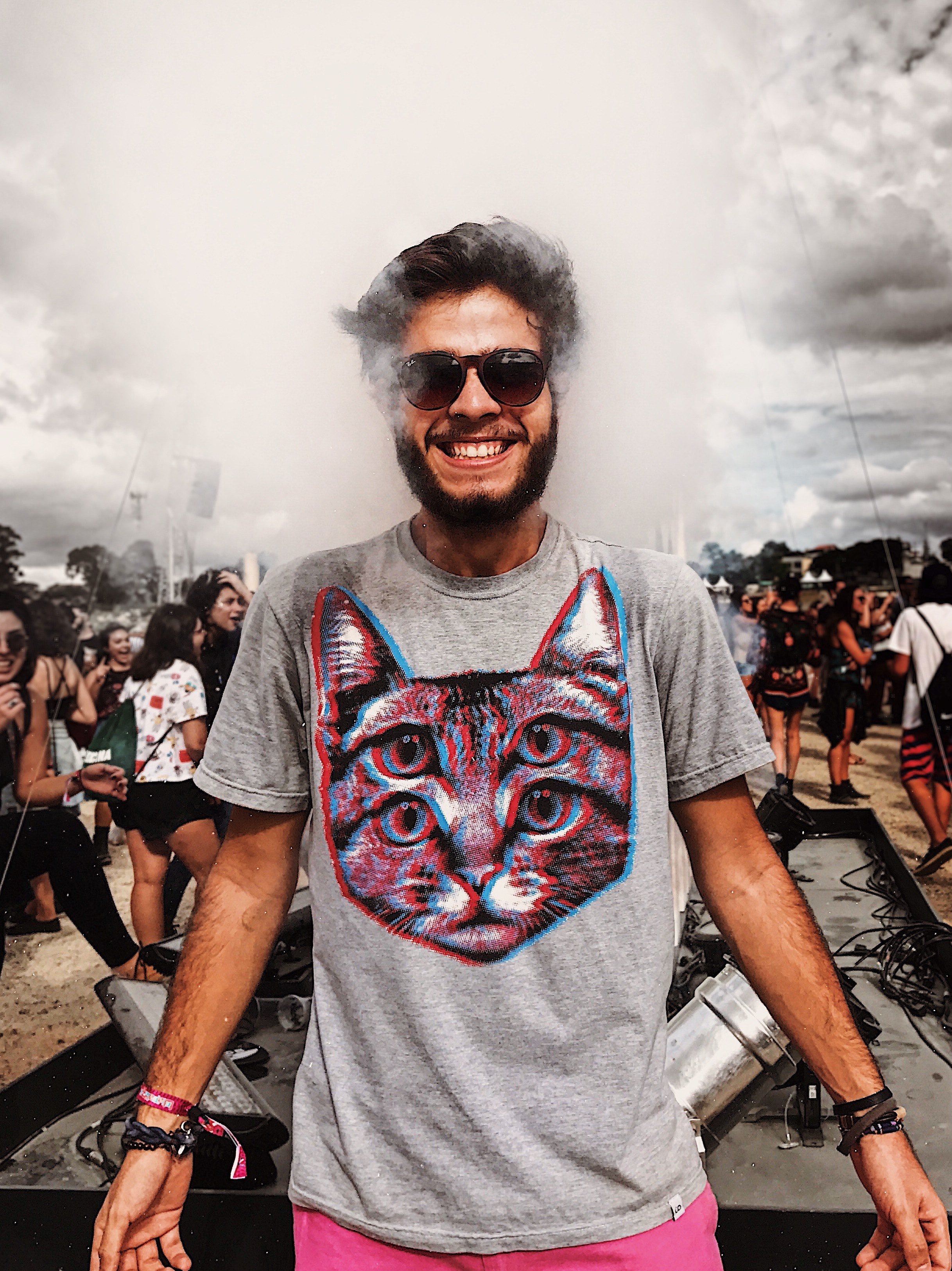 haze man cat and party hd, 4k, Phone HD Wallpaper