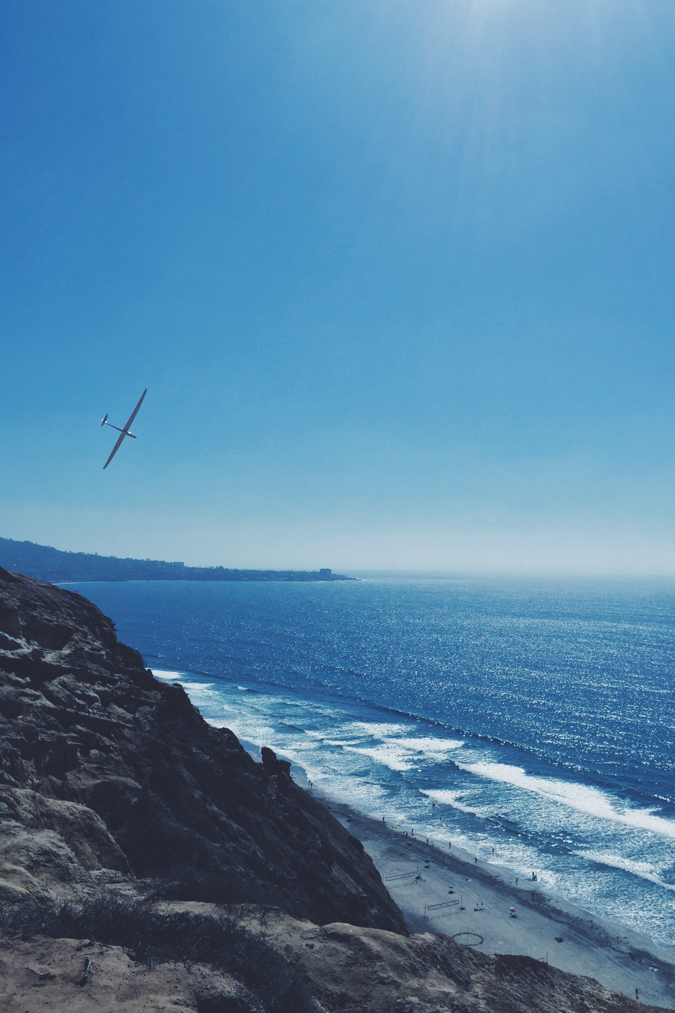 glider sea san diego and drone hd, 4k, Phone HD Wallpaper