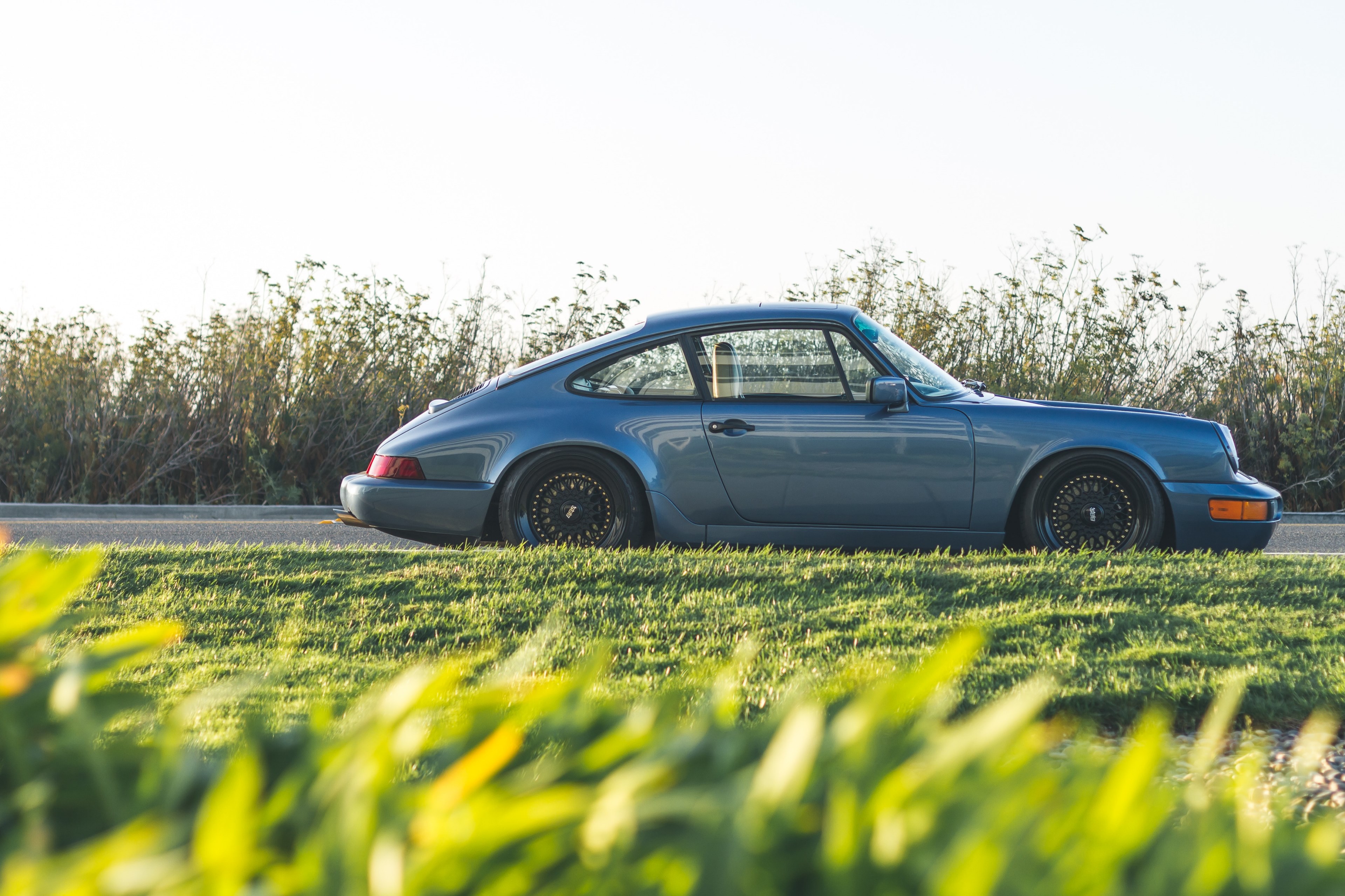 a bluish silver porsche parked on the street in san mateo, san mateo porsche 4k, HD Wallpaper