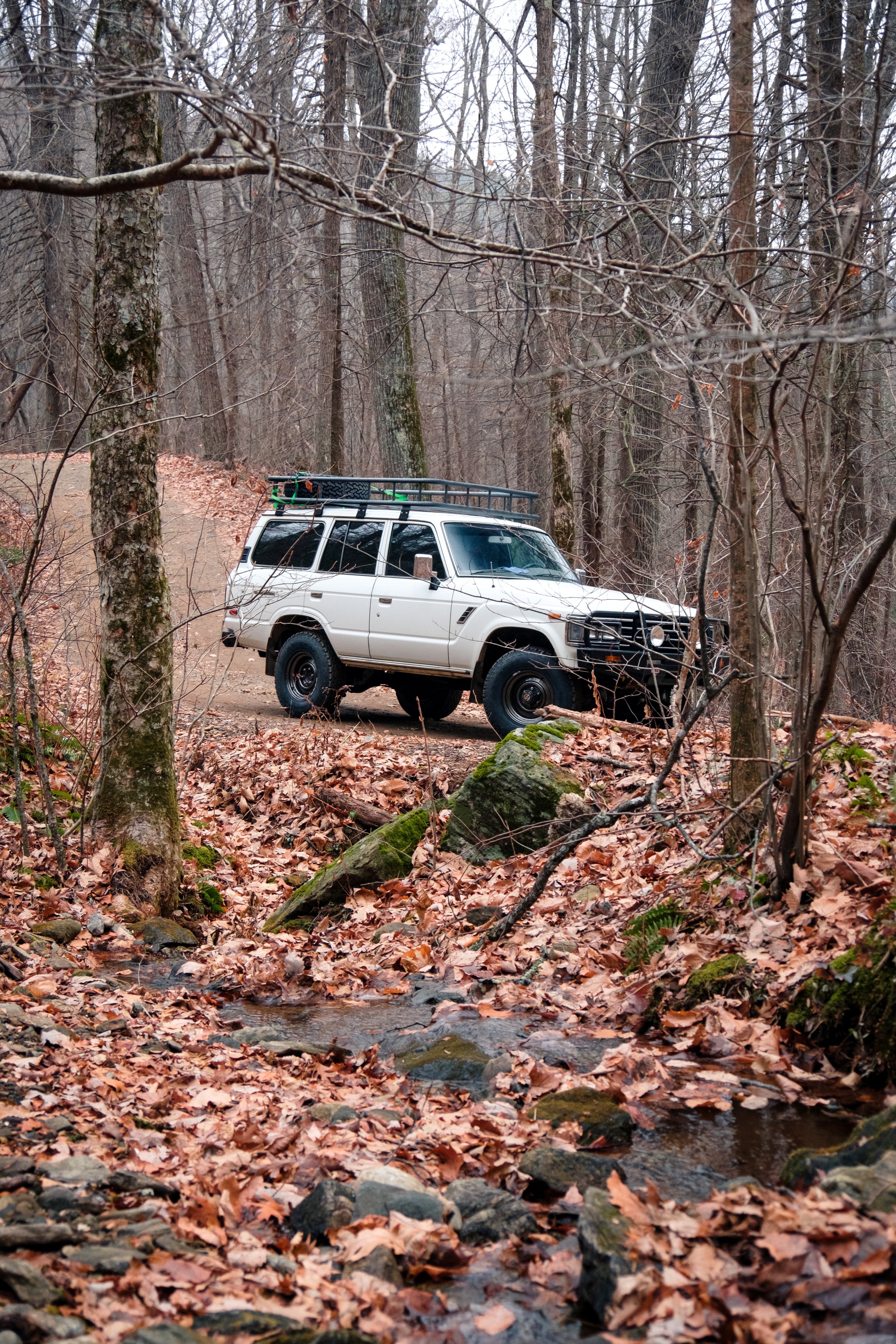 land cruiser in the mountains of north georgia 4k, Phone HD Wallpaper