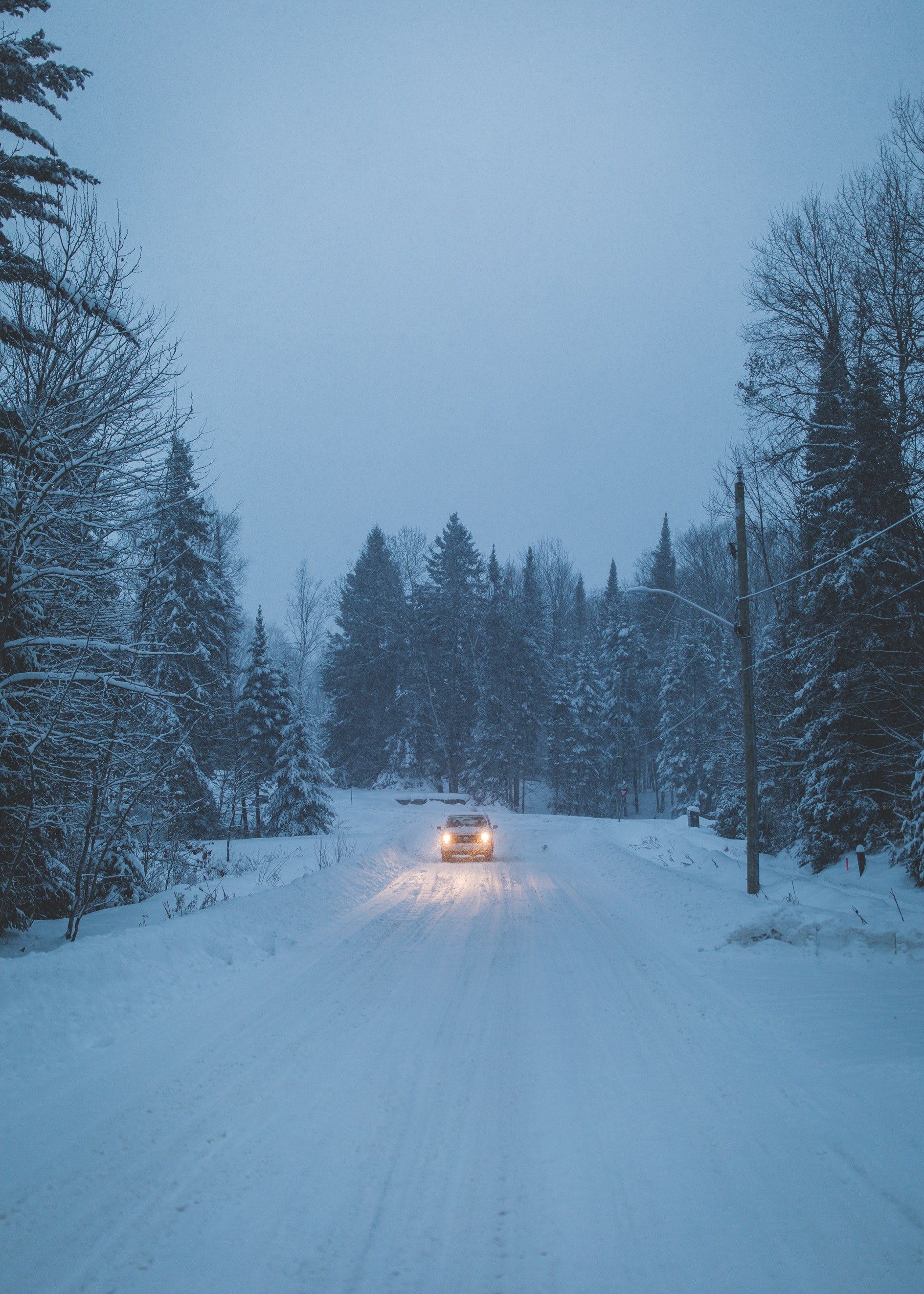 winter driving 4k, Phone HD Wallpaper