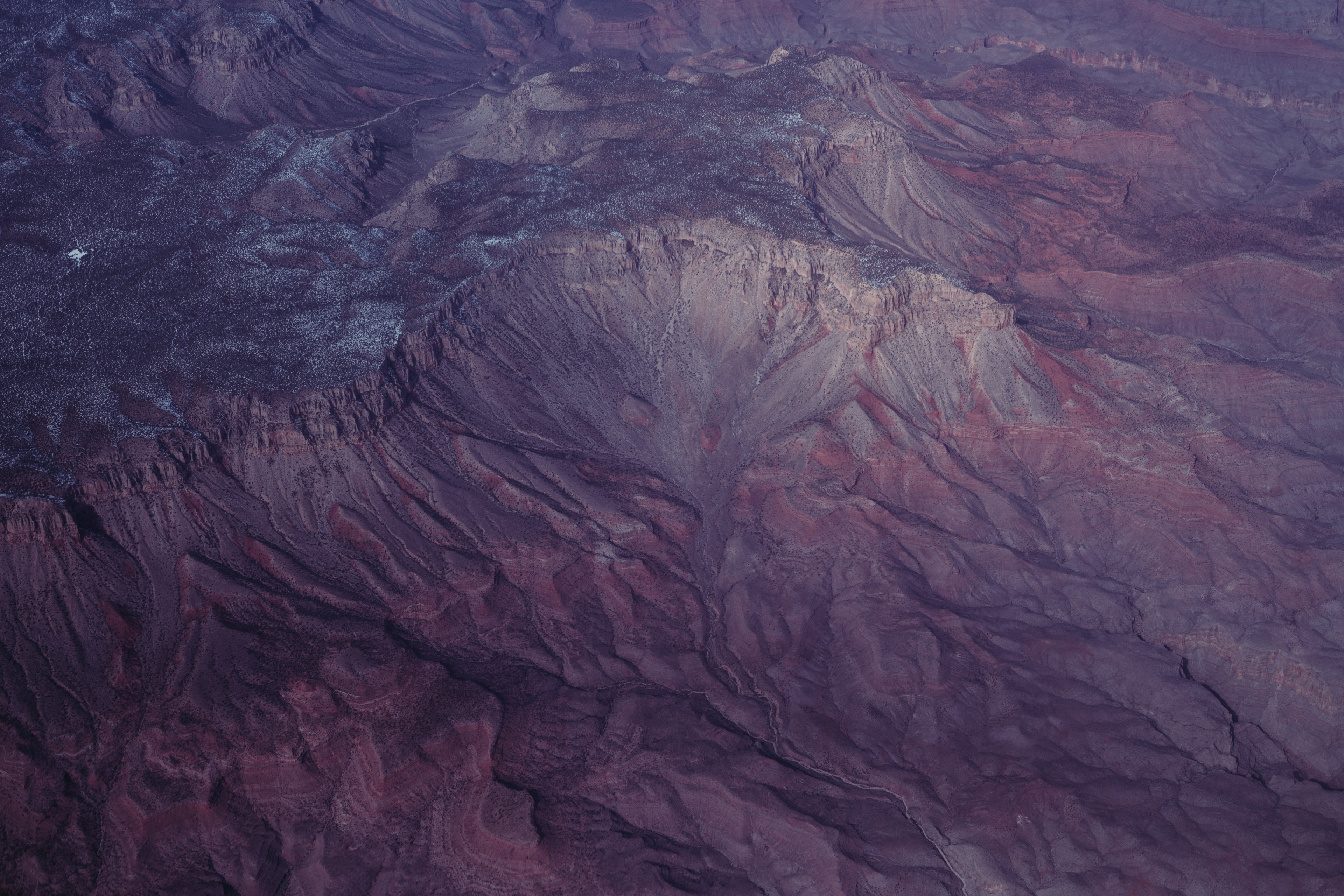 aerial view of valleys and eroded desert valleys, mountain cirque from above 4k, HD Wallpaper