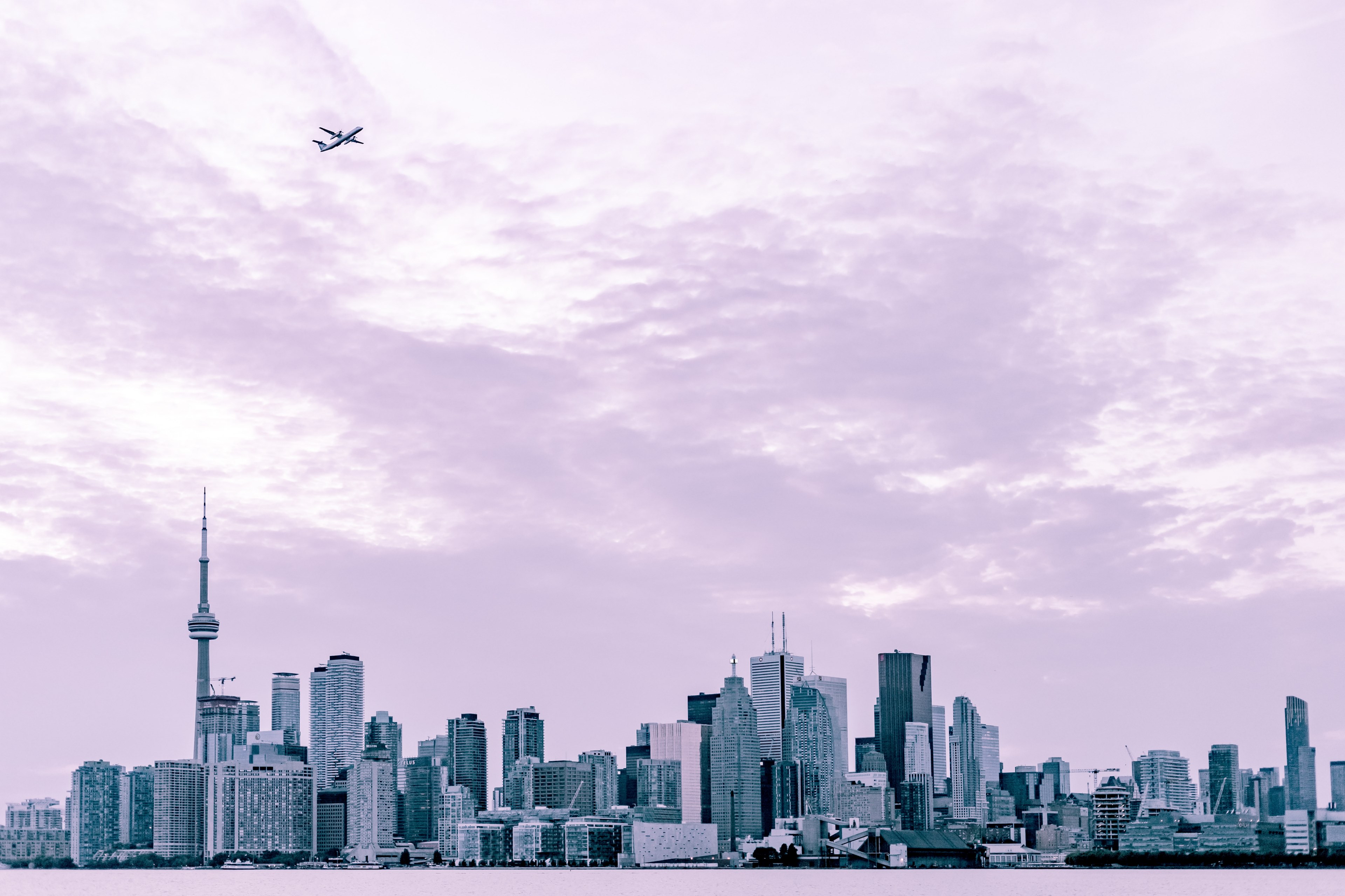 buildings running across a city skyline, _city skyline 4k, HD Wallpaper
