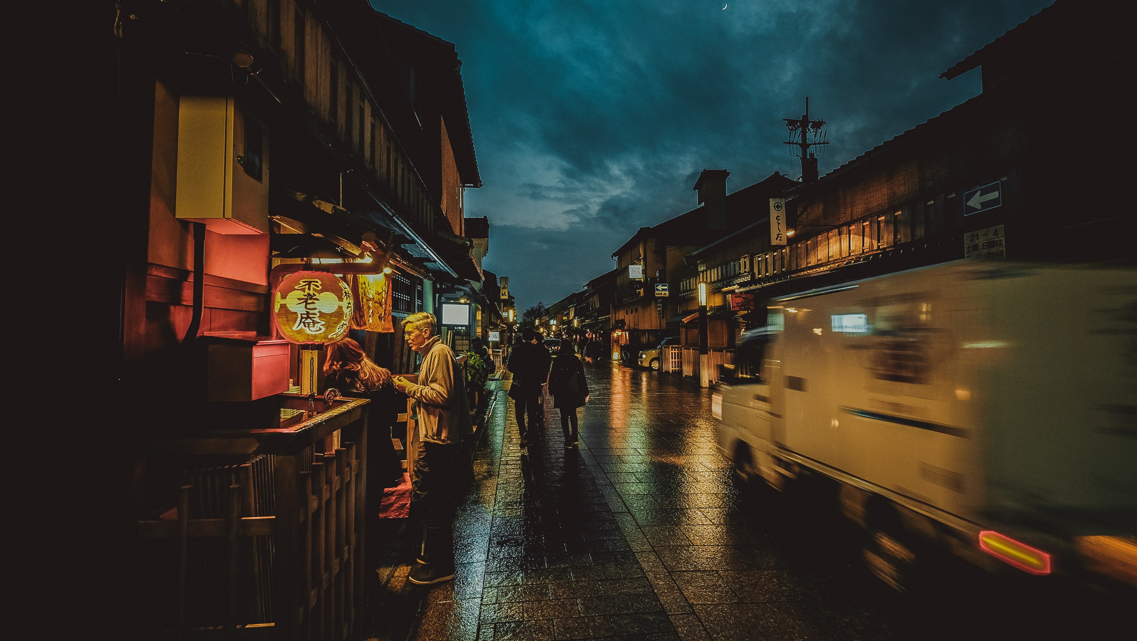 night street building and china town 4k, HD Wallpaper