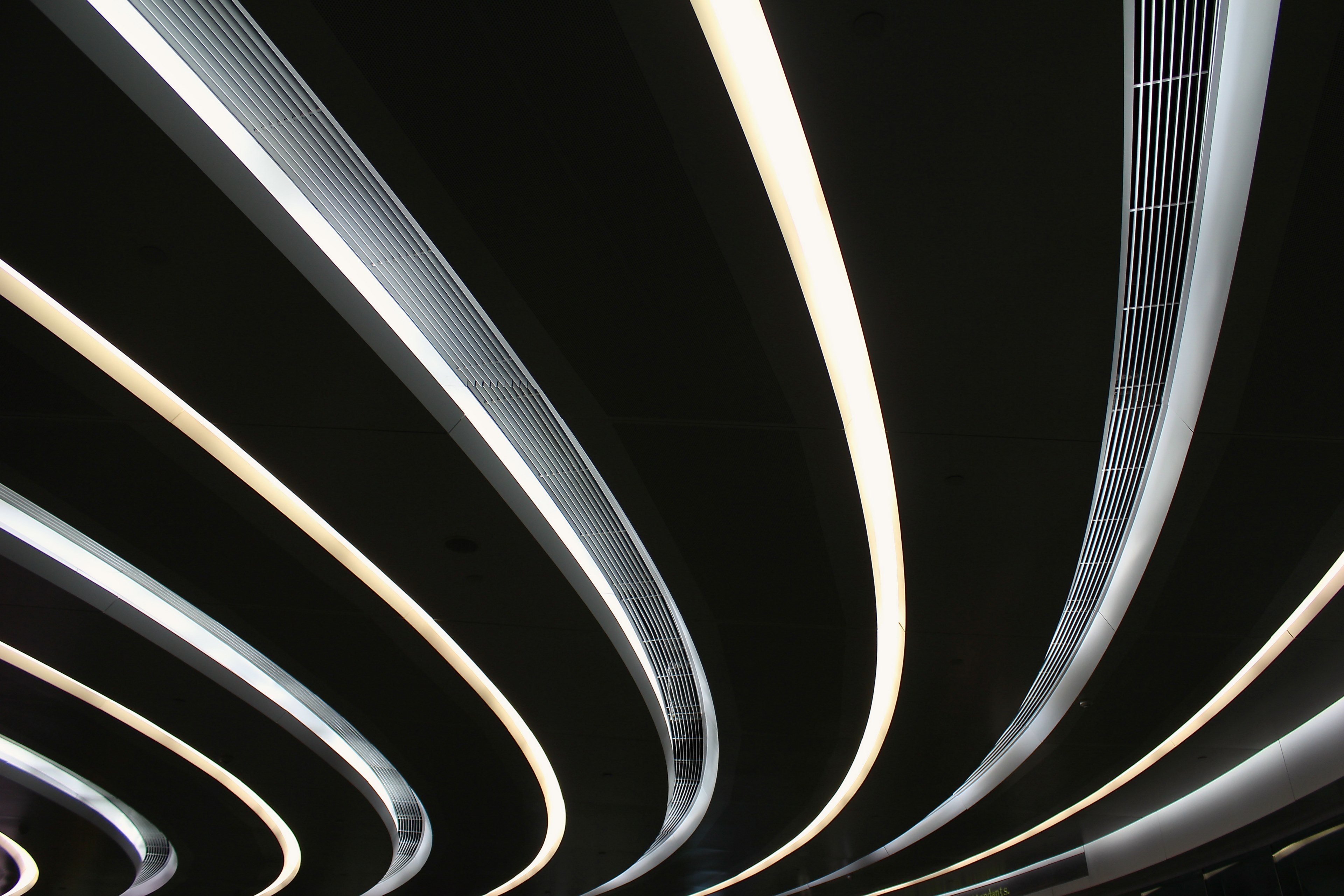 light circle texture background taken in guangzhou, lights on the roof 4k, HD Wallpaper