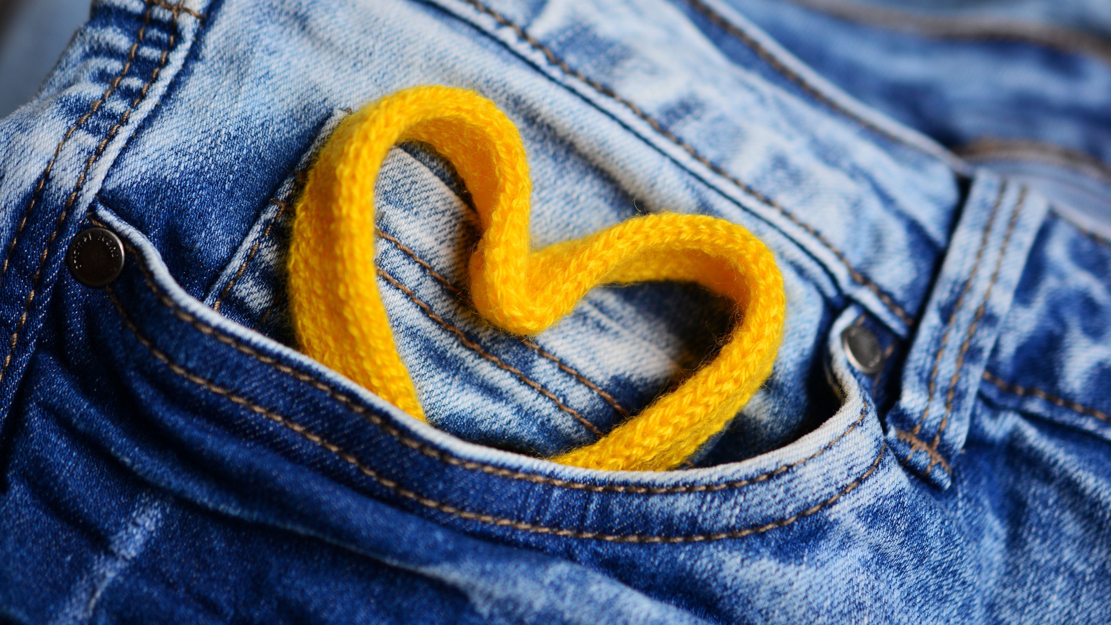 heart, lace, jeans, 4k, HD Wallpaper